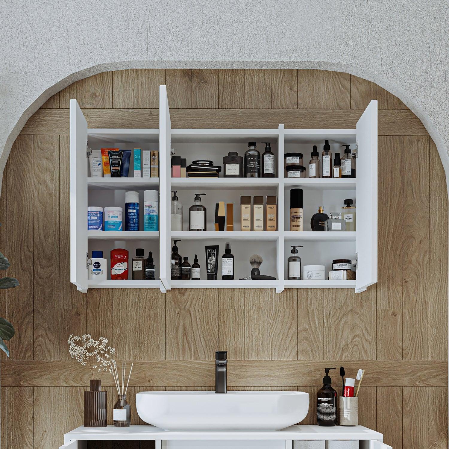 Roomart Gusto Aynalı Banyo Dolabı 105 cm Beyaz uygulama örneği