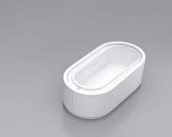 Shower Grand Elips Taşmalı Özel Küvet — Beyaz, Ultra sistem
