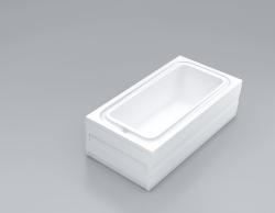 Shower Neo Dikdörtgen Taşmalı Özel Küvet — Kırmızı, Full sistem