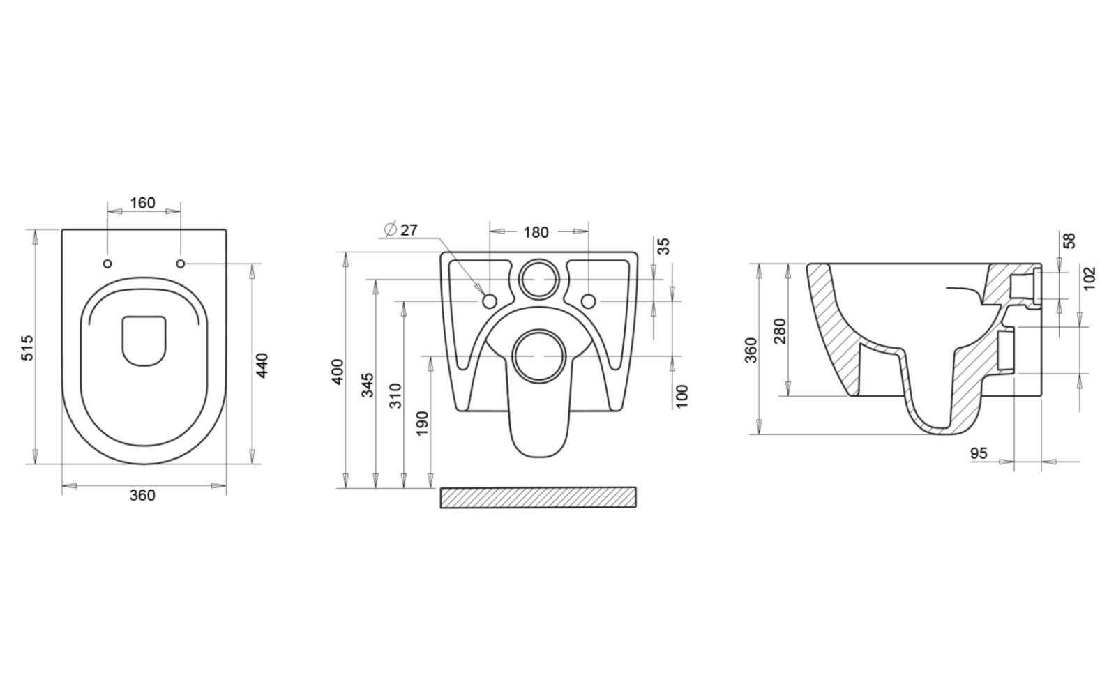 Turavit Rondo Rimless Asma Klozet Mat Beyaz uygulama örneği