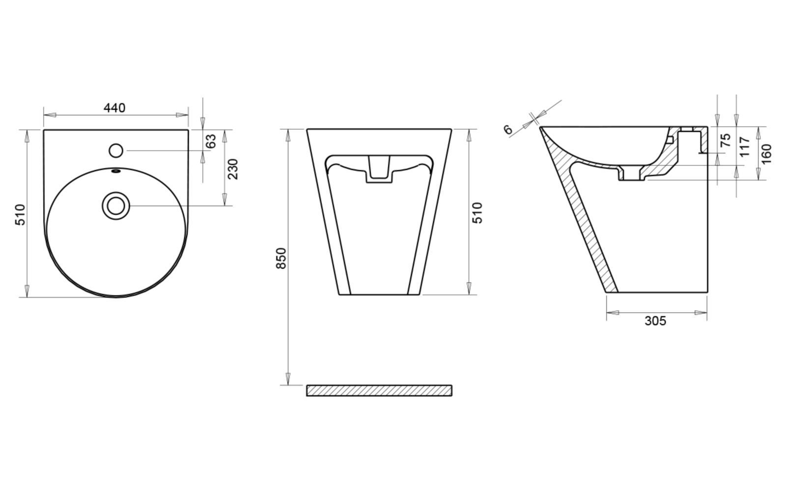 Turavit Igloo Monoblok Lavabo 45x50 cm Mat Beyaz uygulama örneği