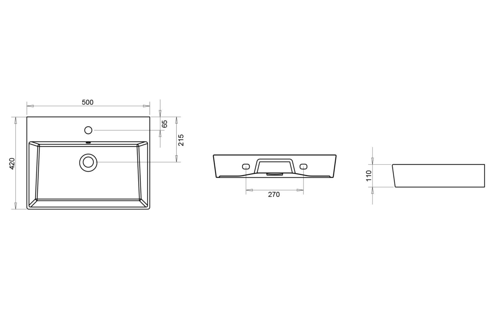 Turavit Vega Lavabo 50 cm Parlak Beyaz uygulama örneği