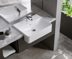 Turavit Capri Yarı Ankastre Lavabo 40x50 cm Parlak Beyaz uygulama örneği