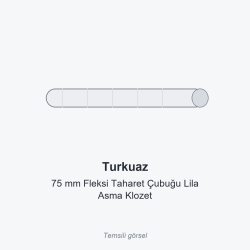 Turkuaz 75 mm Fleksi Taharet Çubuğu Lila Asma Klozet