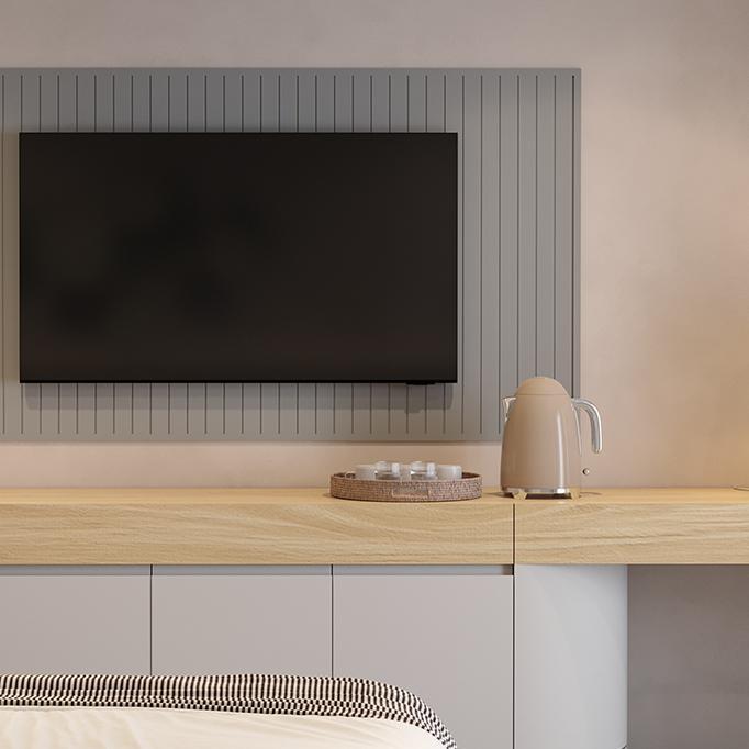 AGT MP-7057 Soft Touch Siena Ahşap 168x2800x8 mm 3D Duvar Paneli uygulama örneği