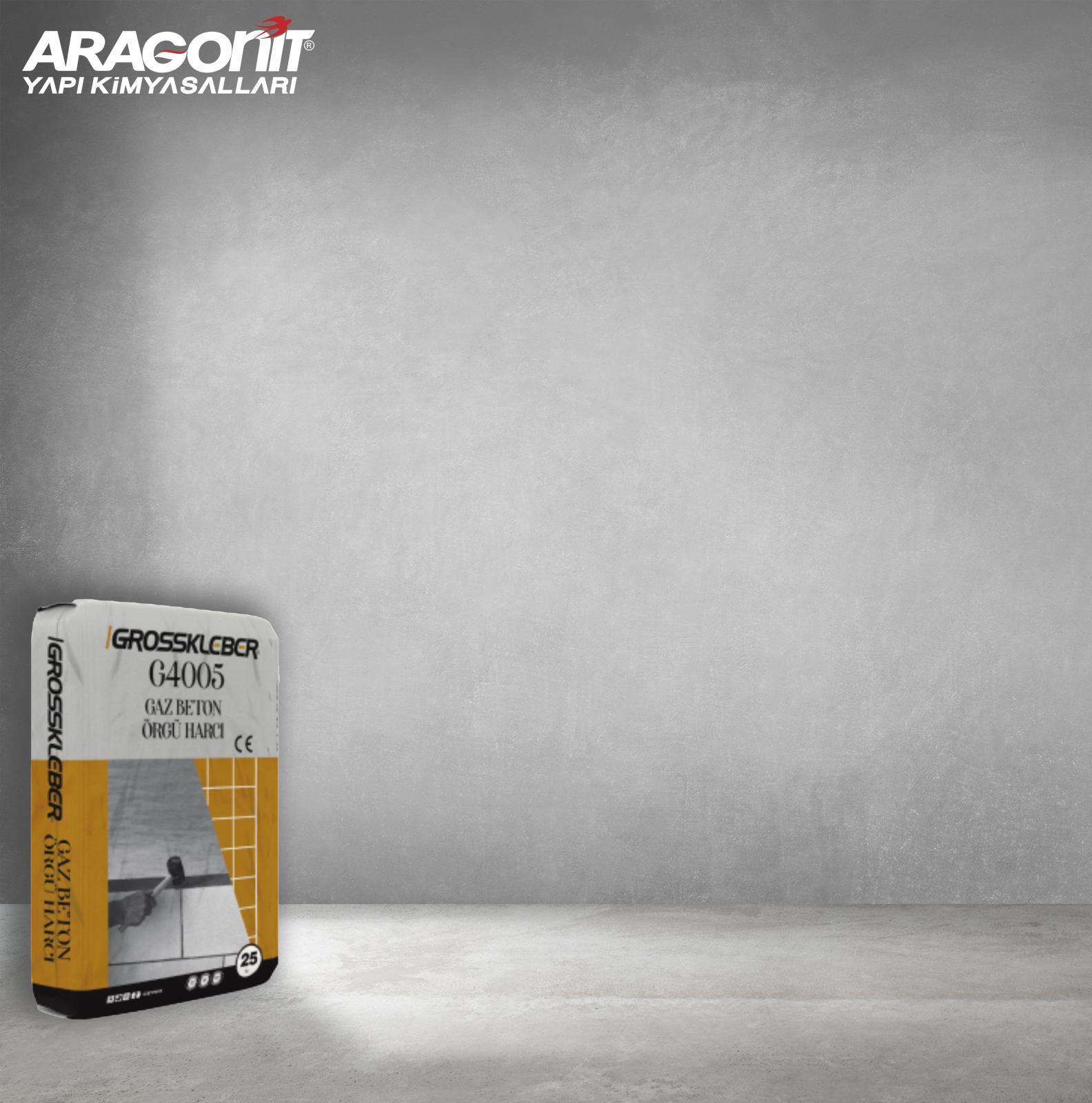 Aragonit G4005 Gaz Beton Örgü Harcı 25 kg Gri uygulama örneği