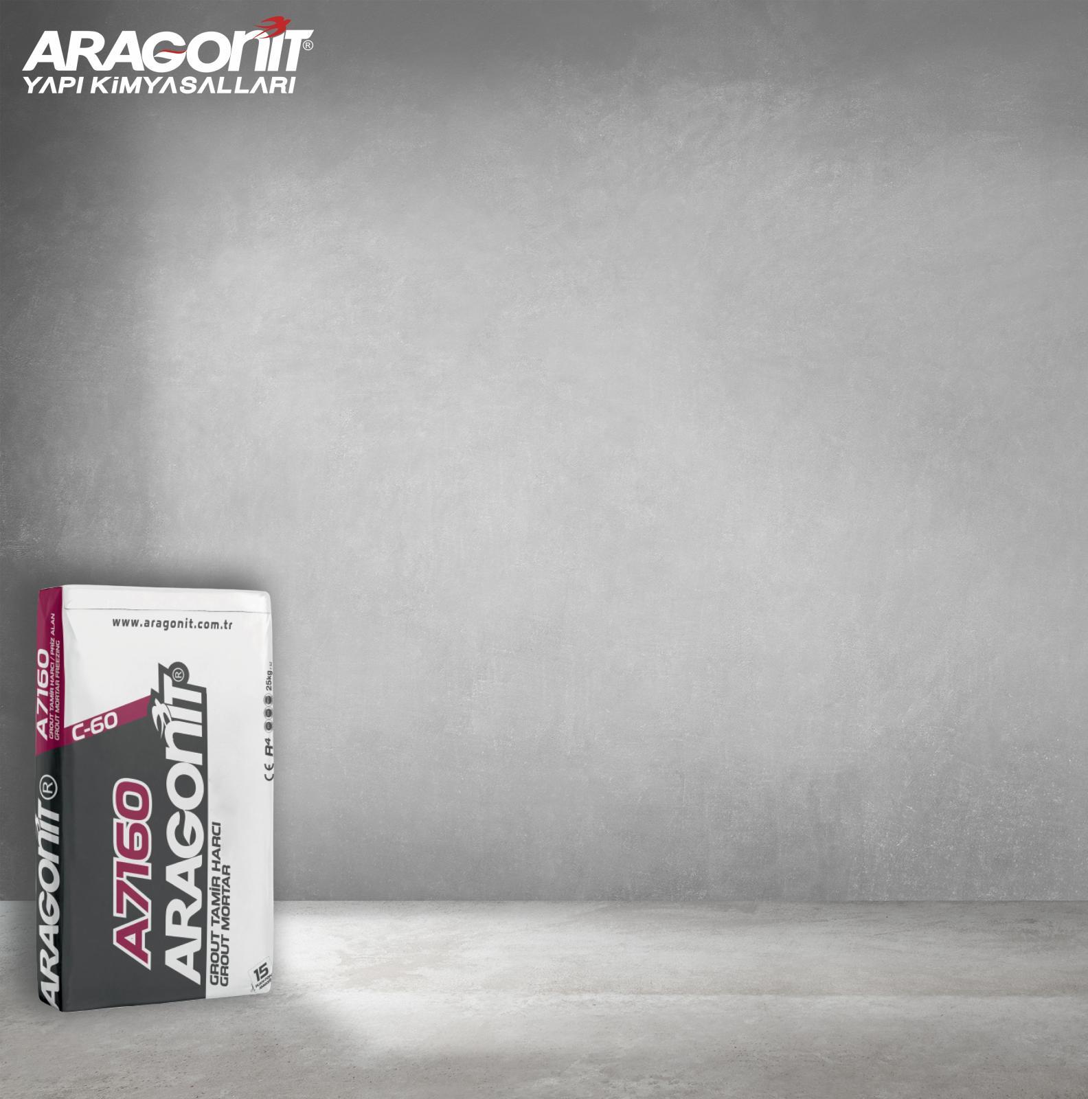 Aragonit A7160 Hızlı Priz Alan C-60 Grout Harcı 25 kg Gri uygulama örneği