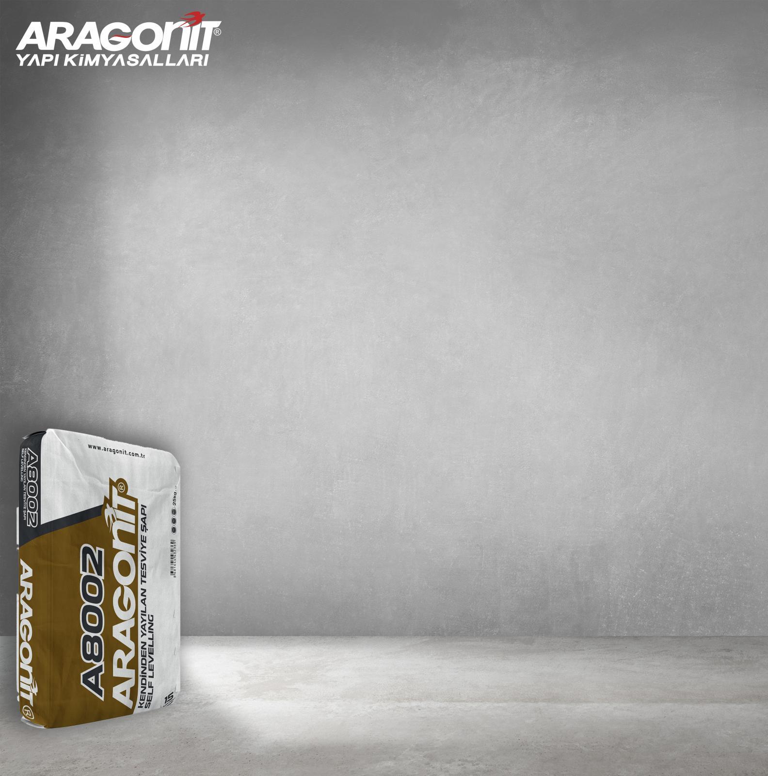 Aragonit A8002 Kendinden Yayılan Şap 25 kg Gri uygulama örneği