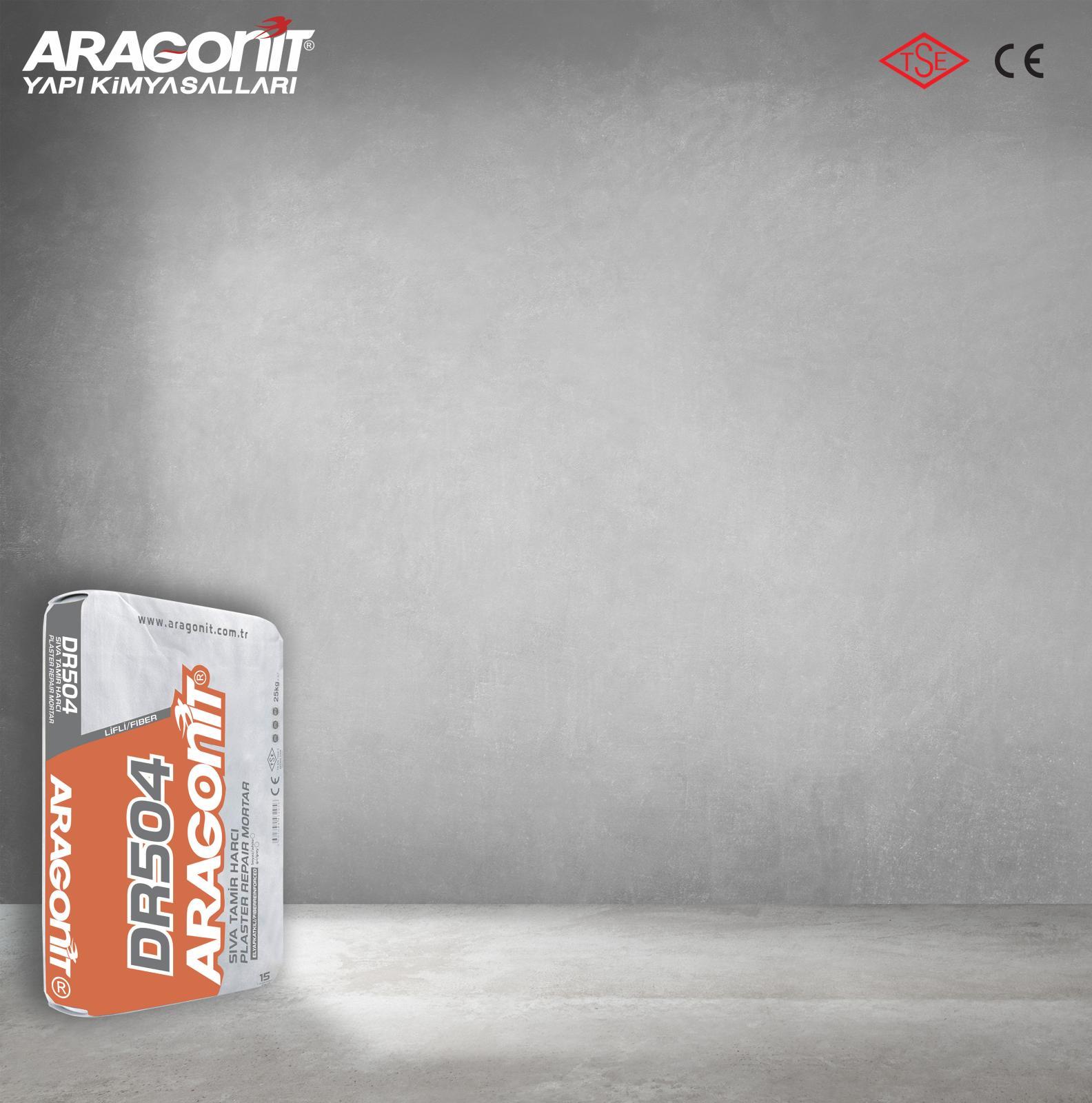 Aragonit DR504 Sıva Tamir Harcı 25 kg Beyaz uygulama örneği