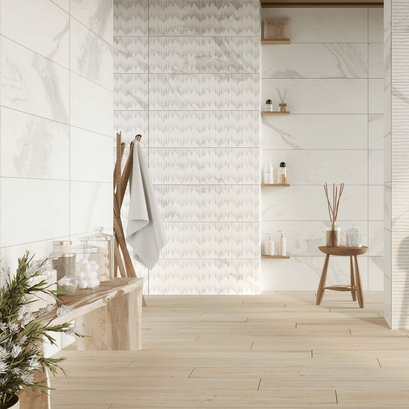 Bien Seramik 30x90 Nuvola Beyaz Mat uygulama örneği