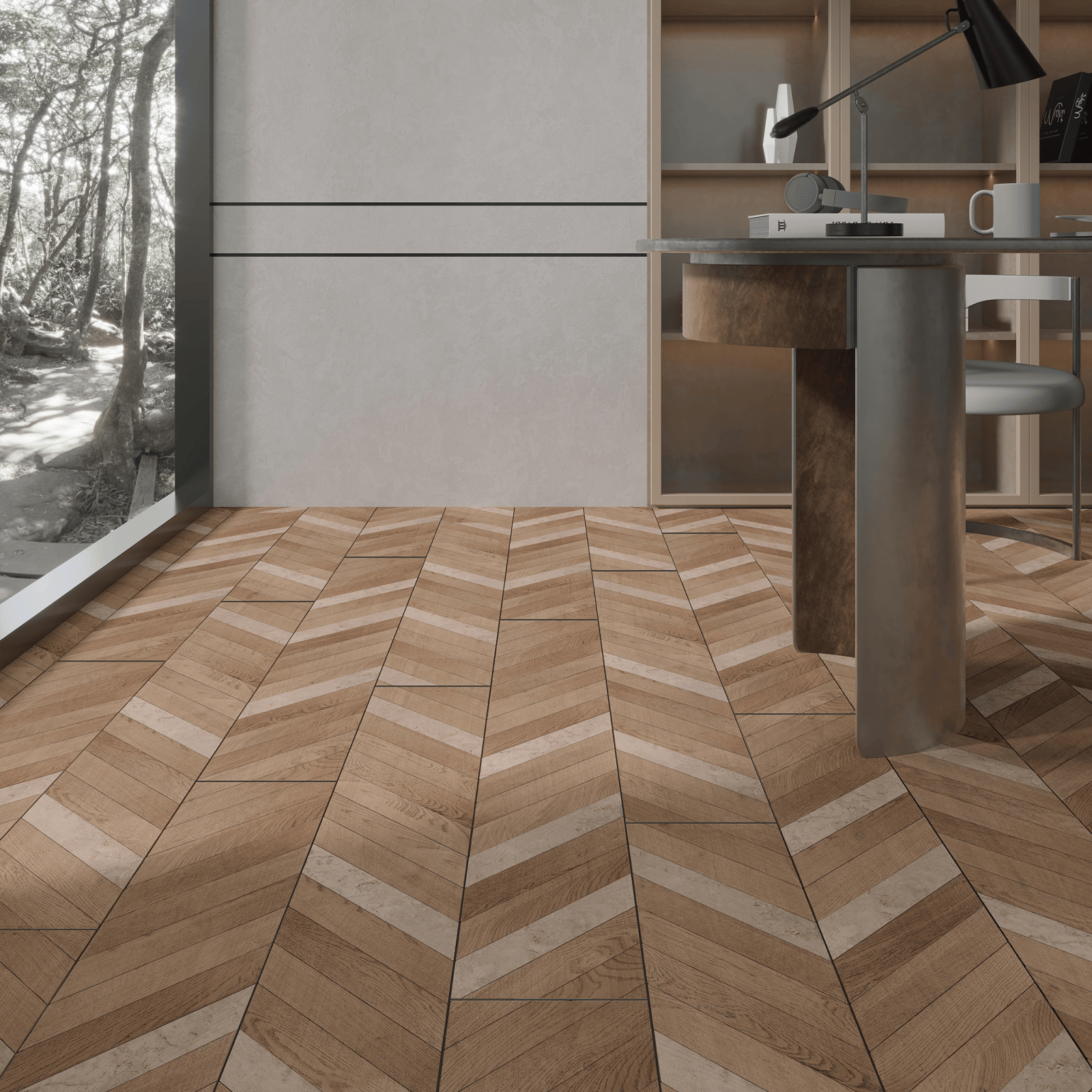 Bien Seramik 20x120 Klein Cool Kahve Gri Mat uygulama örneği