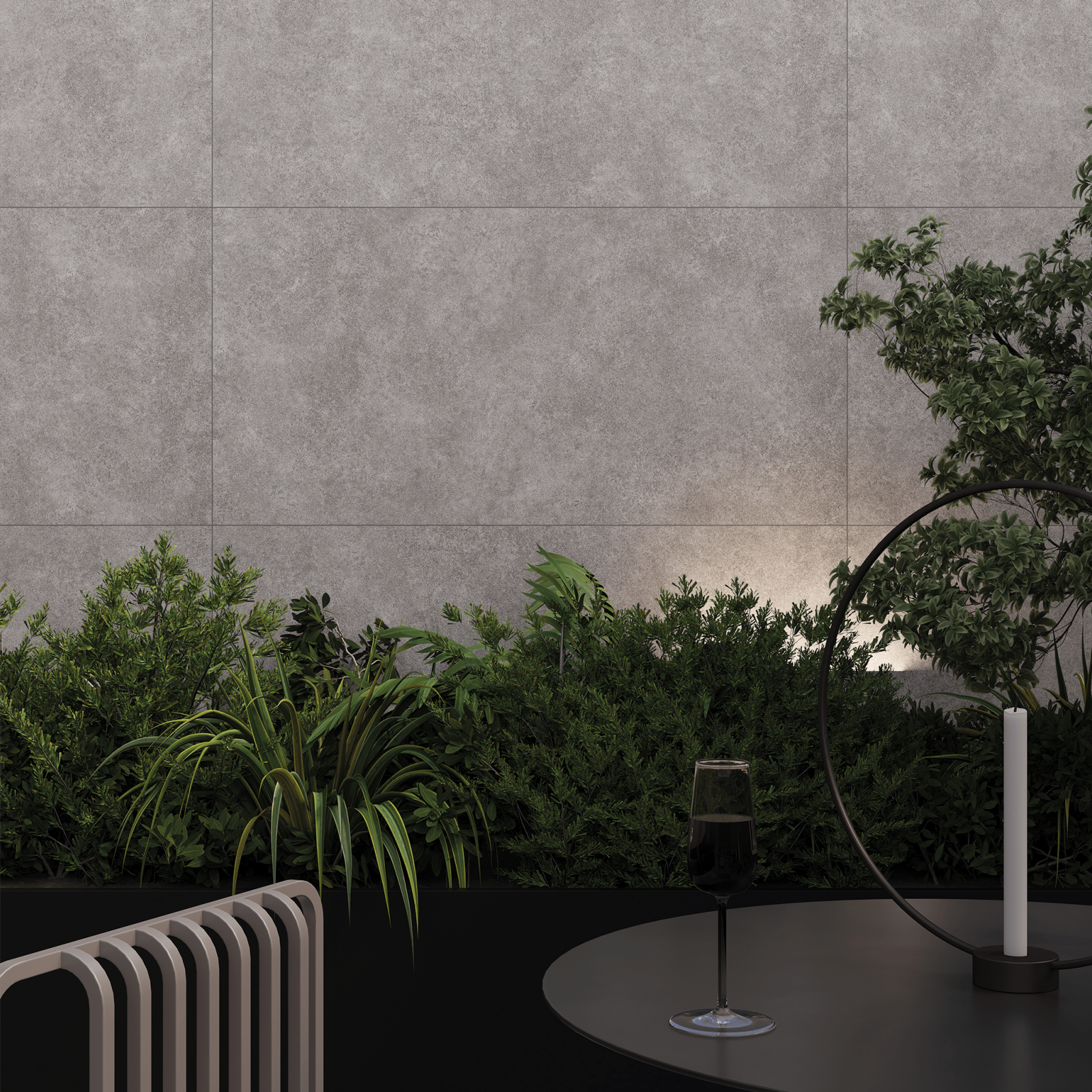 Bien Seramik 60x120 Nile Açık Gri Lappato uygulama örneği