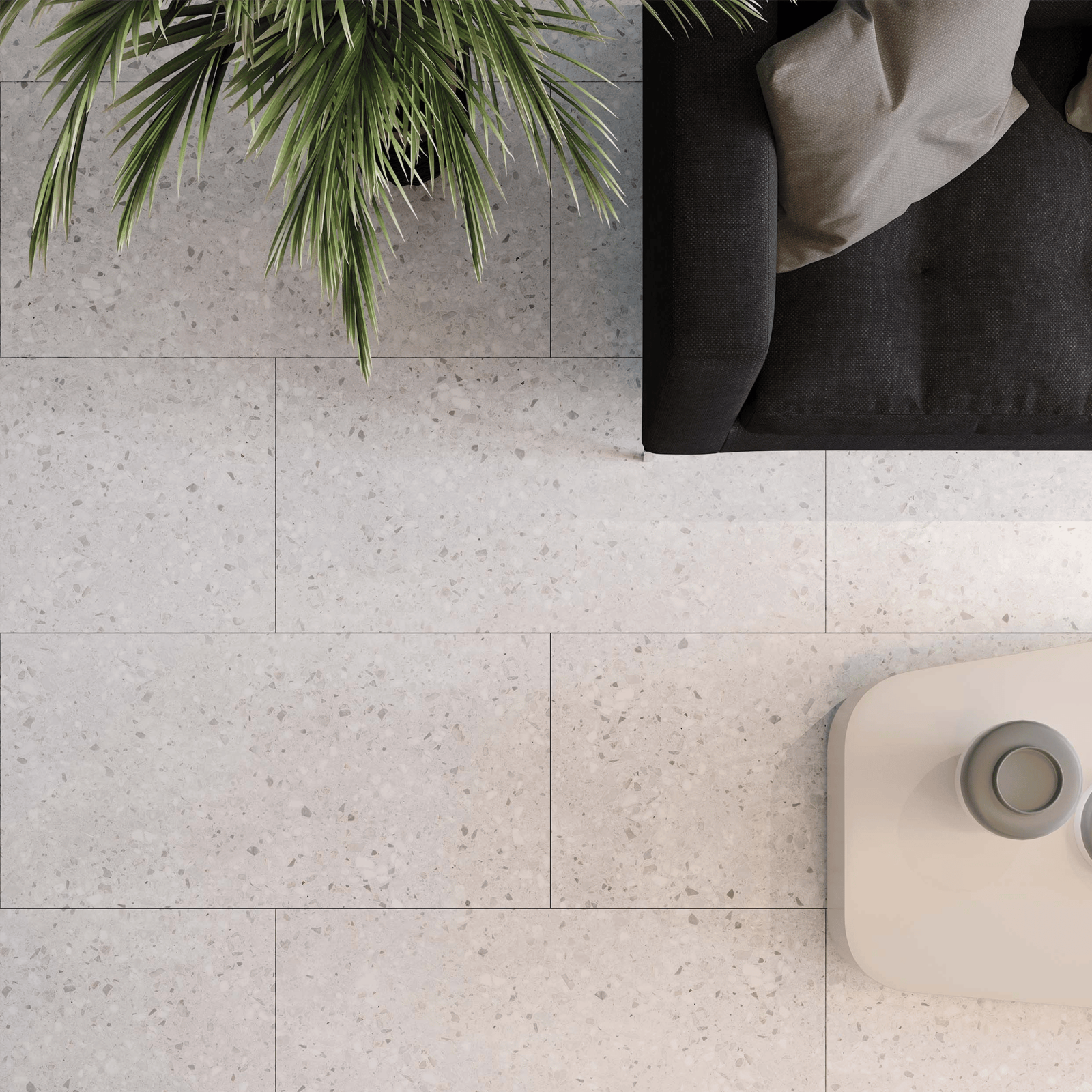 Bien Seramik 60x120 Pamfilya Açık Gri Chrome Mat uygulama örneği