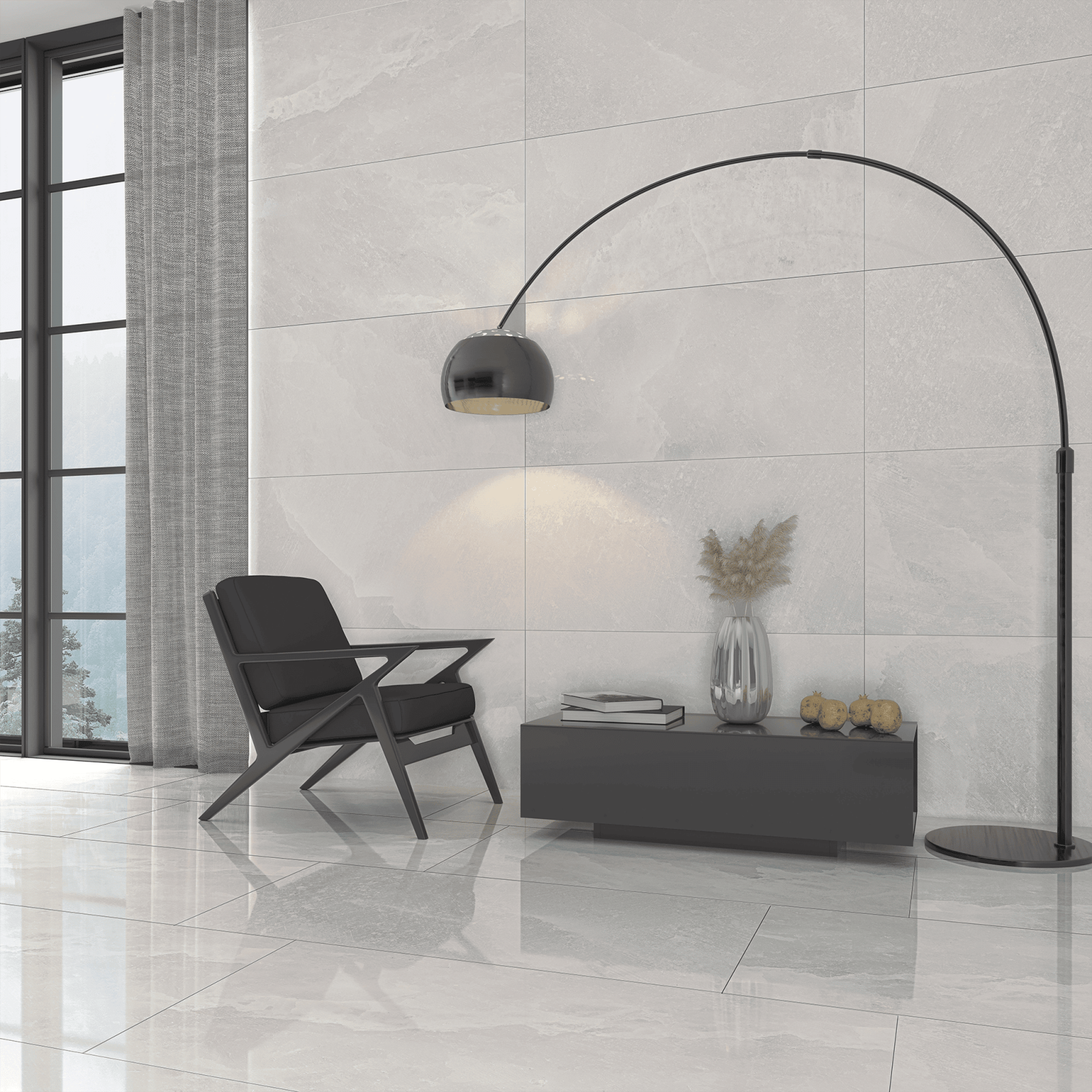 Bien Seramik 60x120 Himalaya Ice Beyaz Full Lappato uygulama örneği