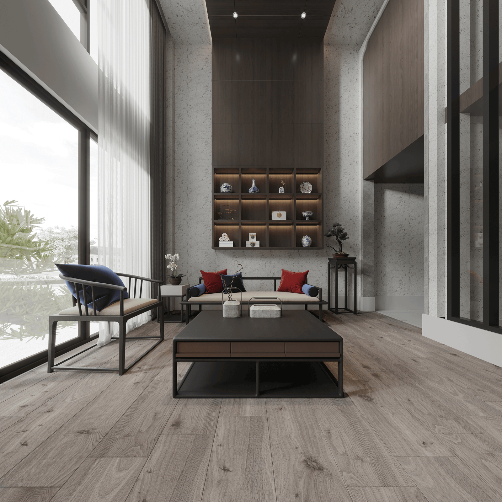 Bien Seramik 20x120 Fenix Cherry Açık Kırmızı Mat uygulama örneği