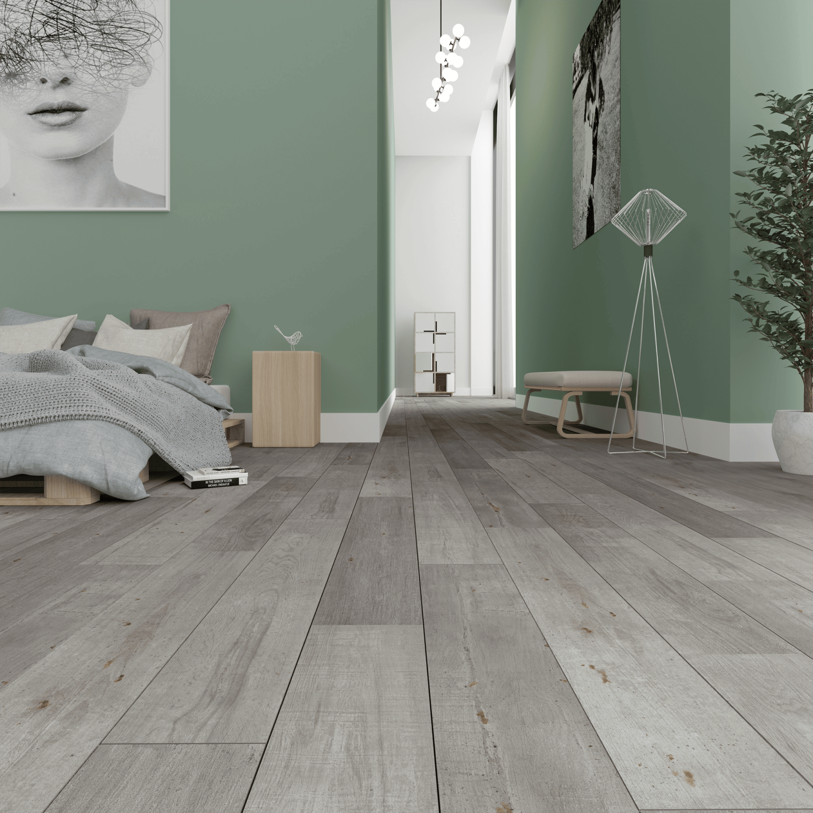Bien Seramik 20x120 Salamanca Gri Shadow Mat uygulama örneği
