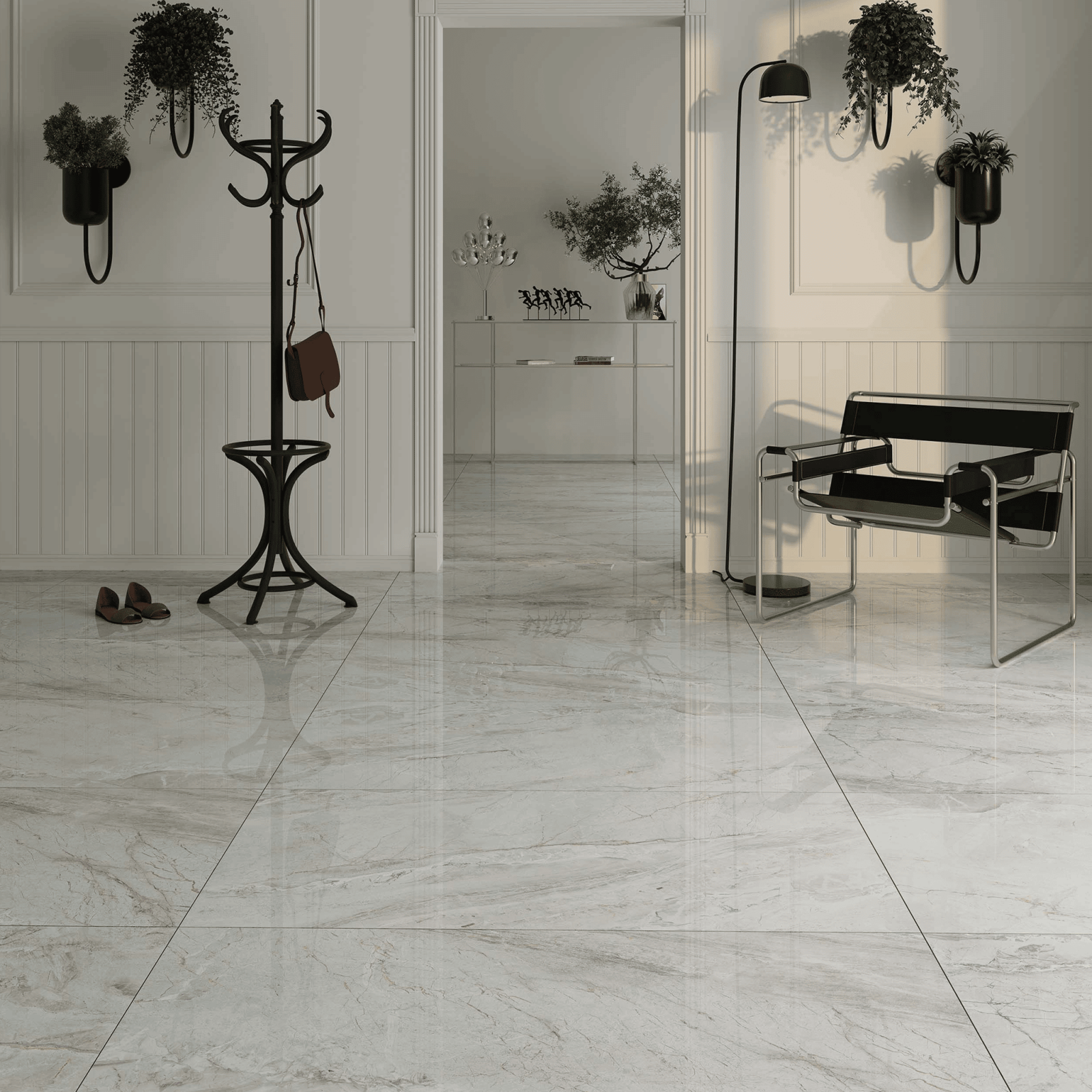 Bien Seramik 60x120 Elitra Açık Gri Full Lappato uygulama örneği
