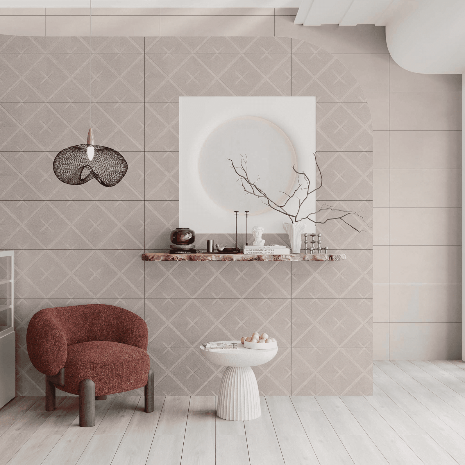 Bien Seramik 40x120 Helen Taupe Koyu Bej Mat uygulama örneği