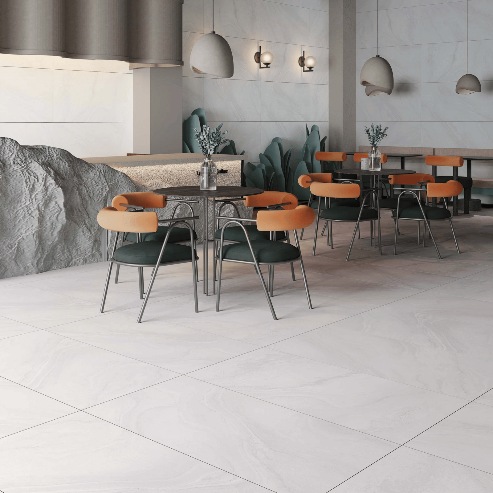 Bien Seramik 60x120 Naos Açık Gri Chrome Full Lappato uygulama örneği