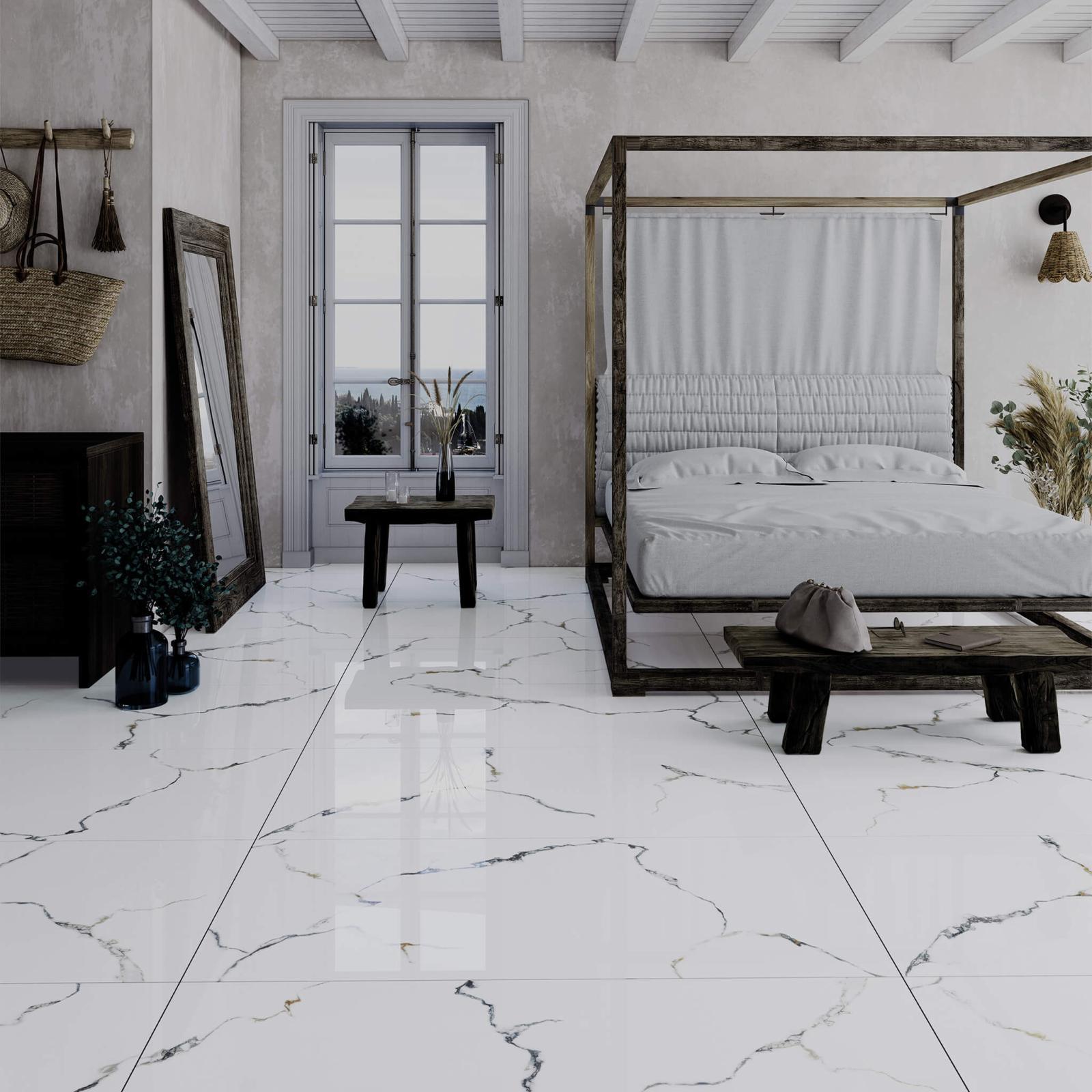 Bien Seramik 60x120 Altus Beyaz Full Lappato uygulama örneği