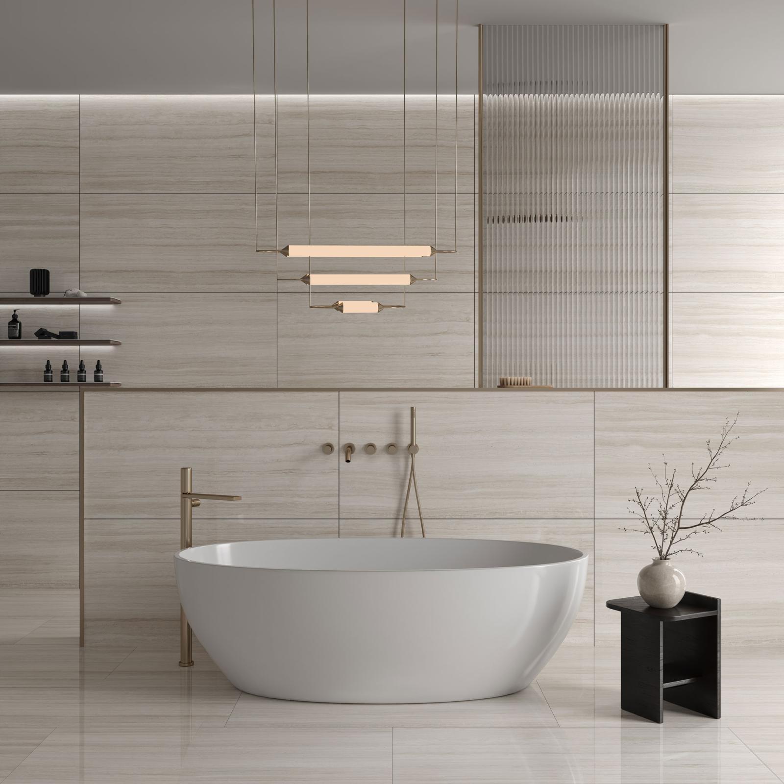 Bien Seramik 60x120 Serpantin Sand Krem Full Lappato uygulama örneği