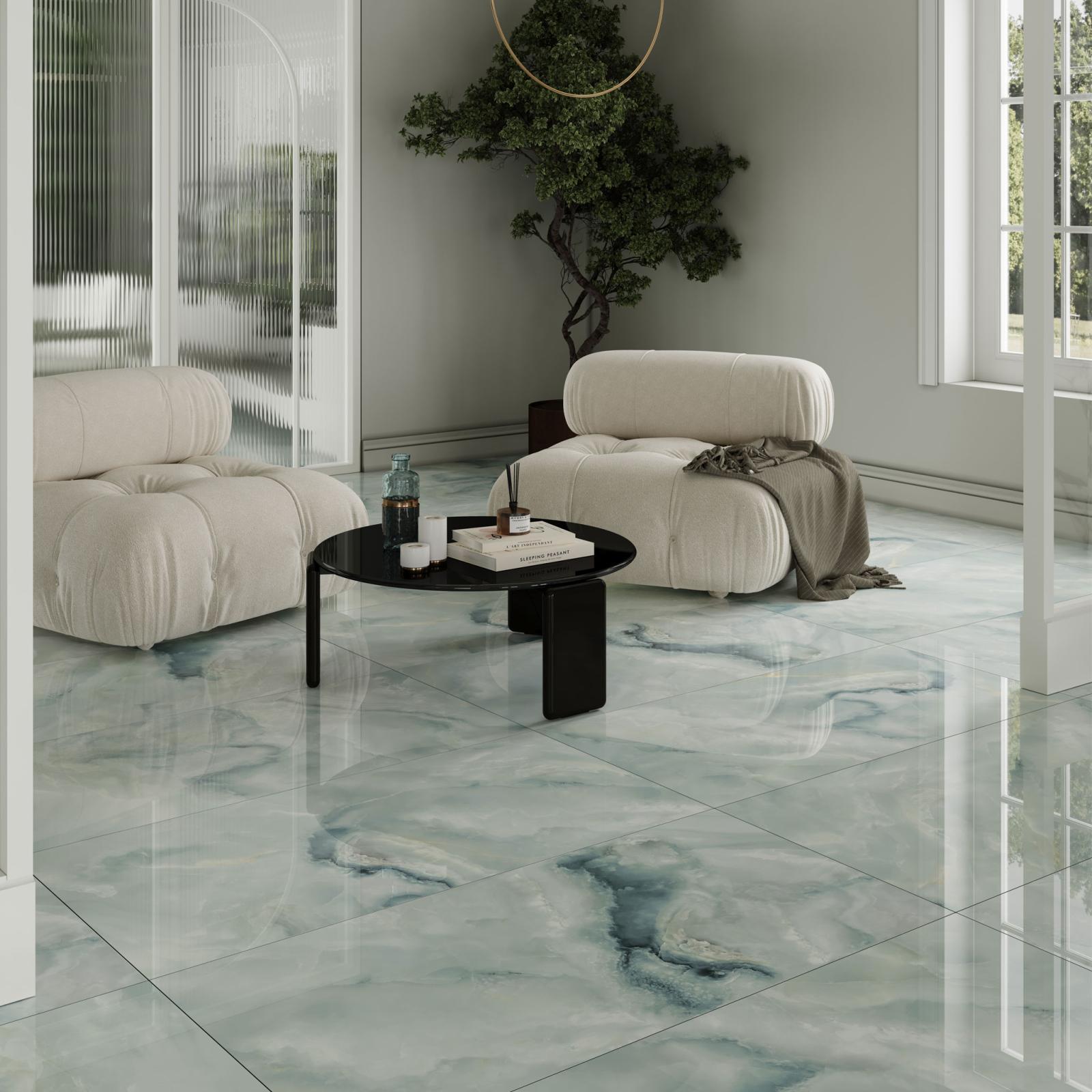 Bien Seramik 60x120 Aqua Marin Mavi Full Lappato uygulama örneği