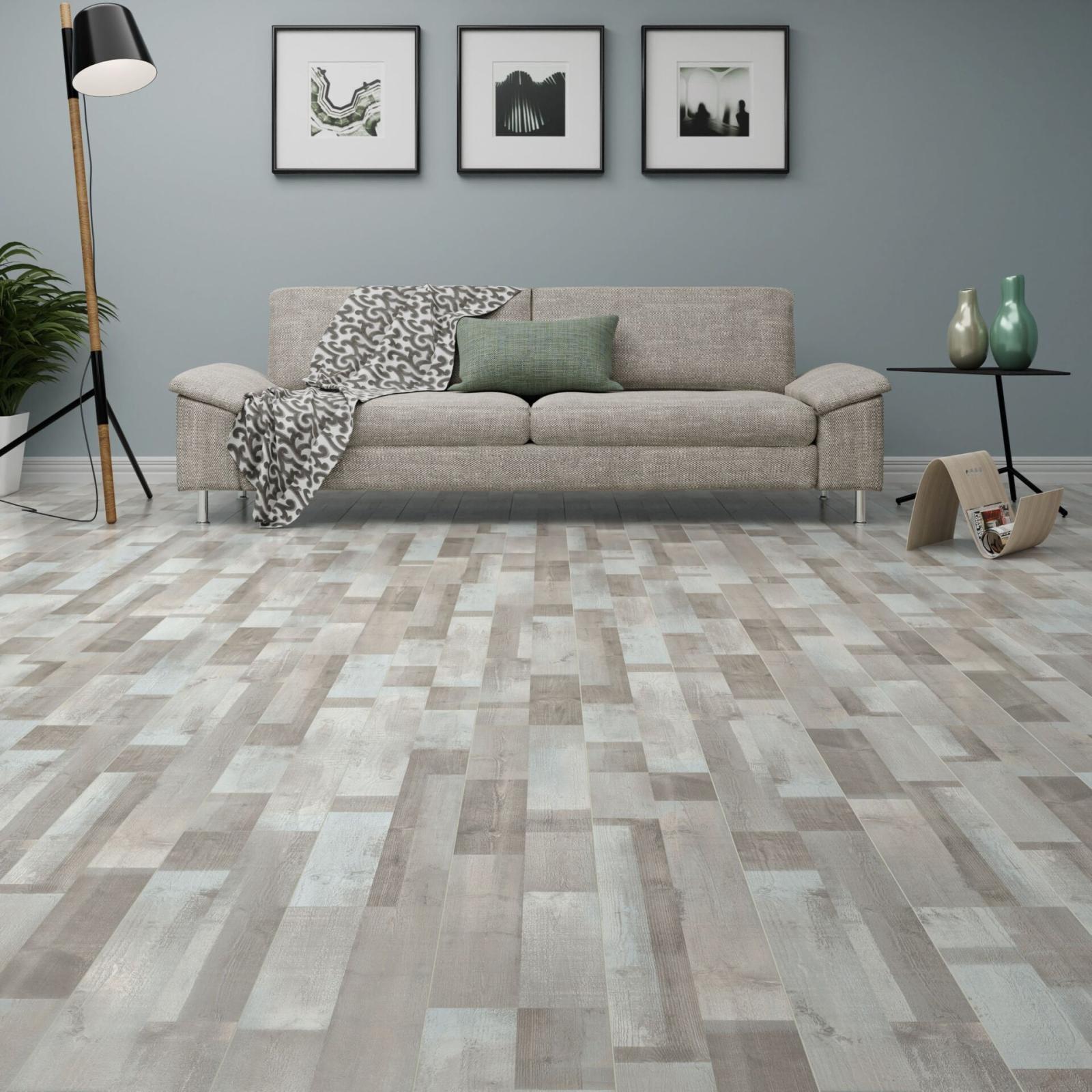 ÇAMSAN Modern Mavi Çam 706 8 mm Laminat Parke uygulama örneği