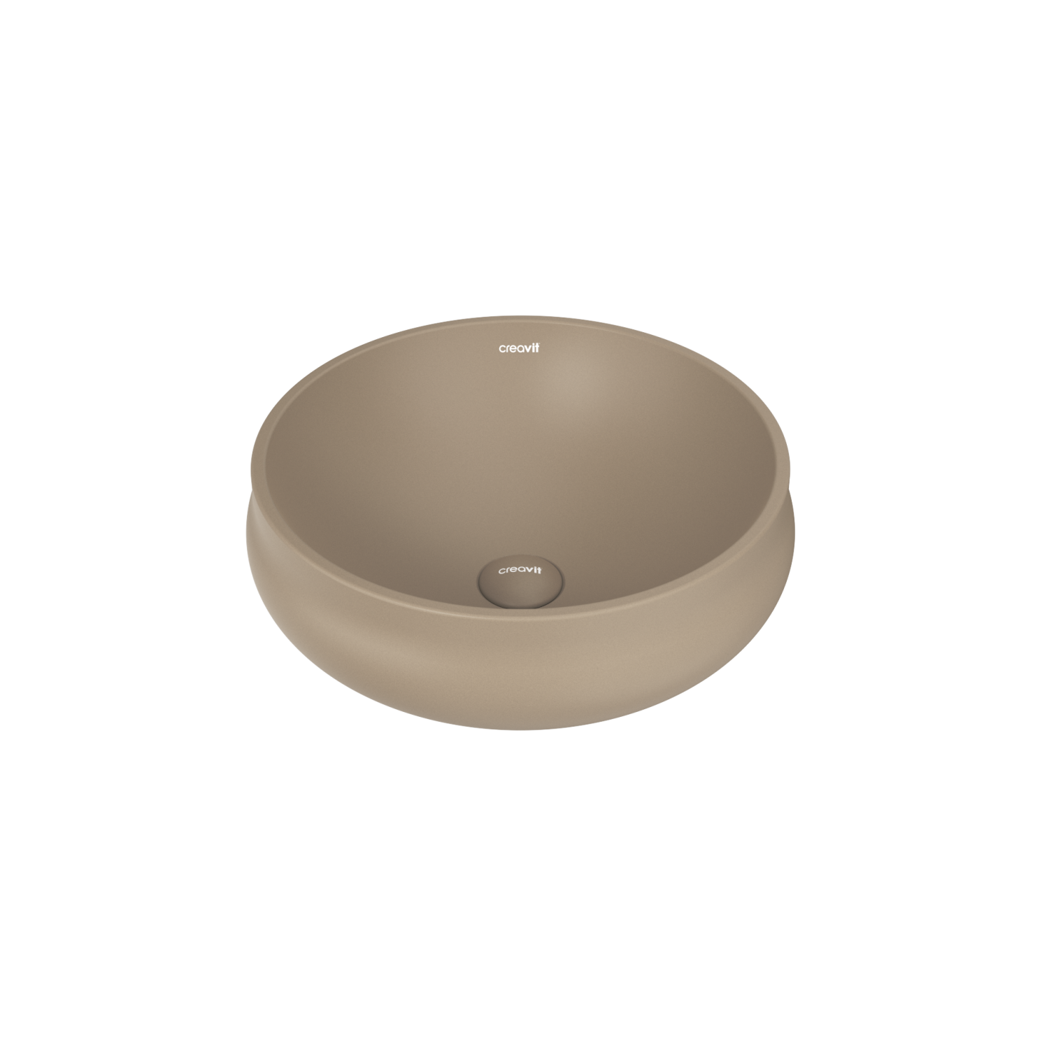 Creavit Gordo Tezgah Üstü Lavabo Ø40cm Cappuccino uygulama örneği