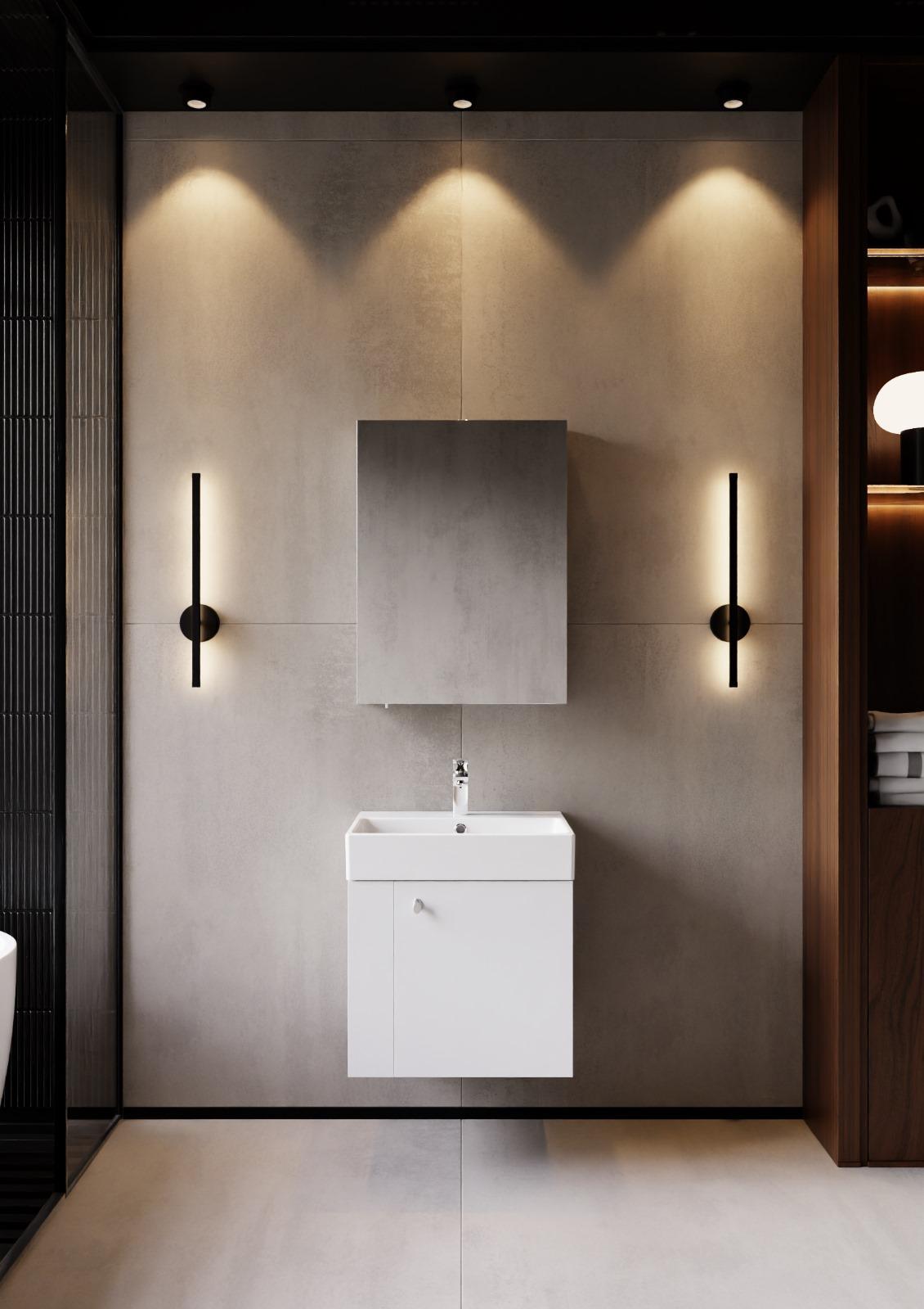Creavit Font Lavabo Dolabı 50cm Beyaz BANYO TAKIM uygulama örneği
