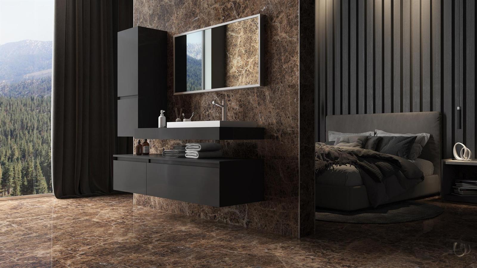 Duratiles 60x120 Emprador Shae Kahverengi Full Lappato uygulama örneği