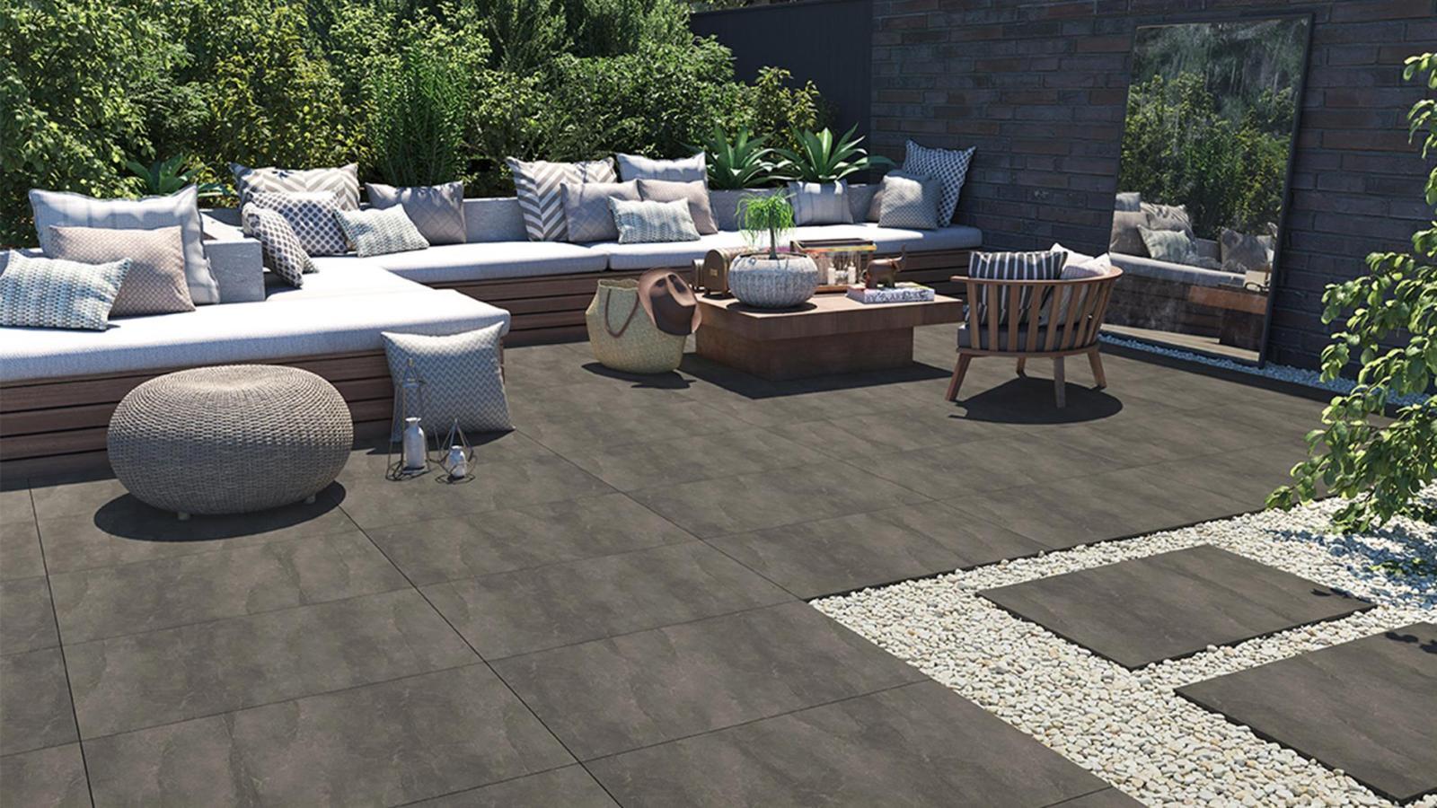 Duratiles 60x90 Voyage Antrasit Mat 20 mm uygulama örneği