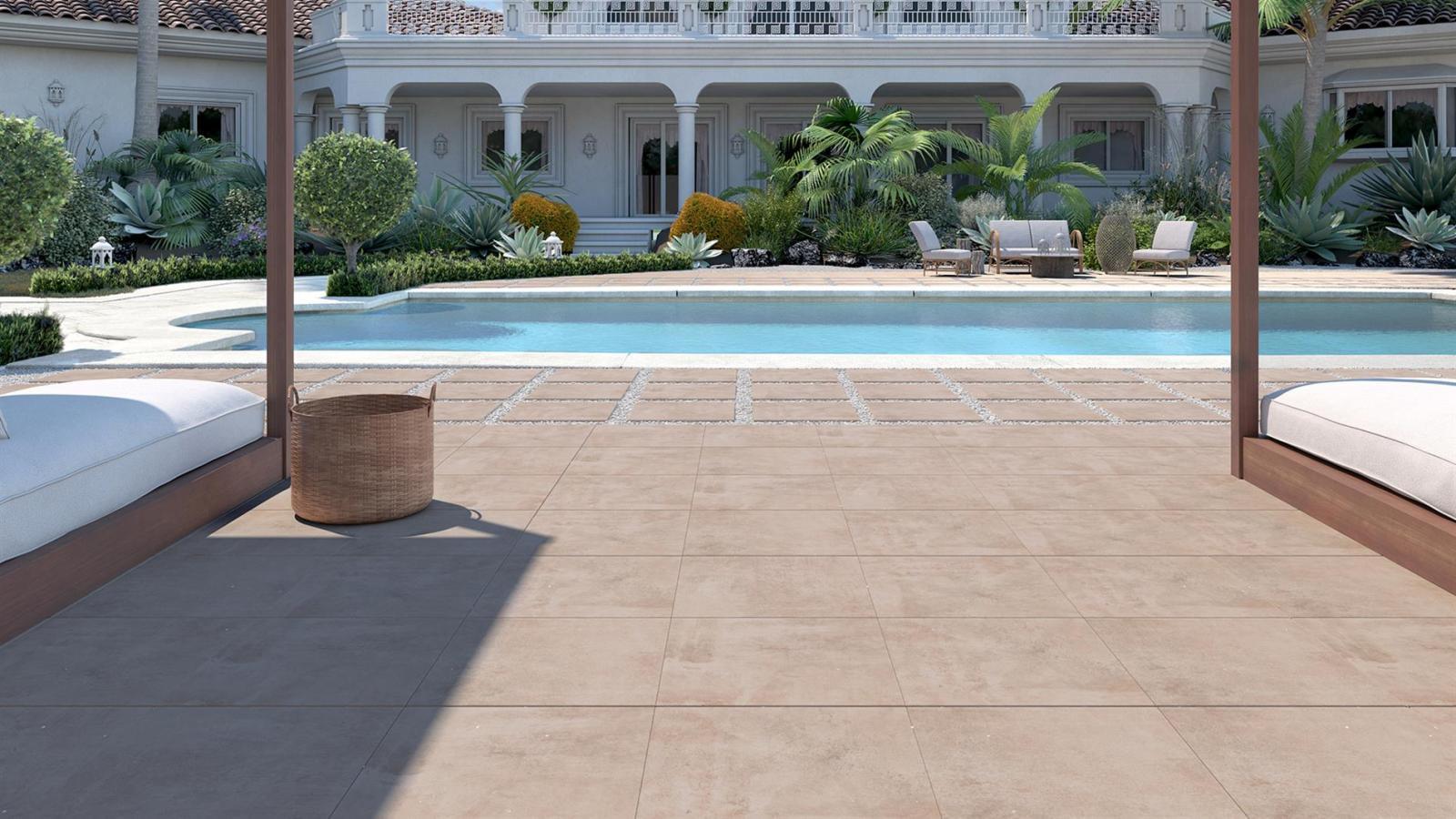 Duratiles 60x60 Amaro Bej Mat 20 mm uygulama örneği