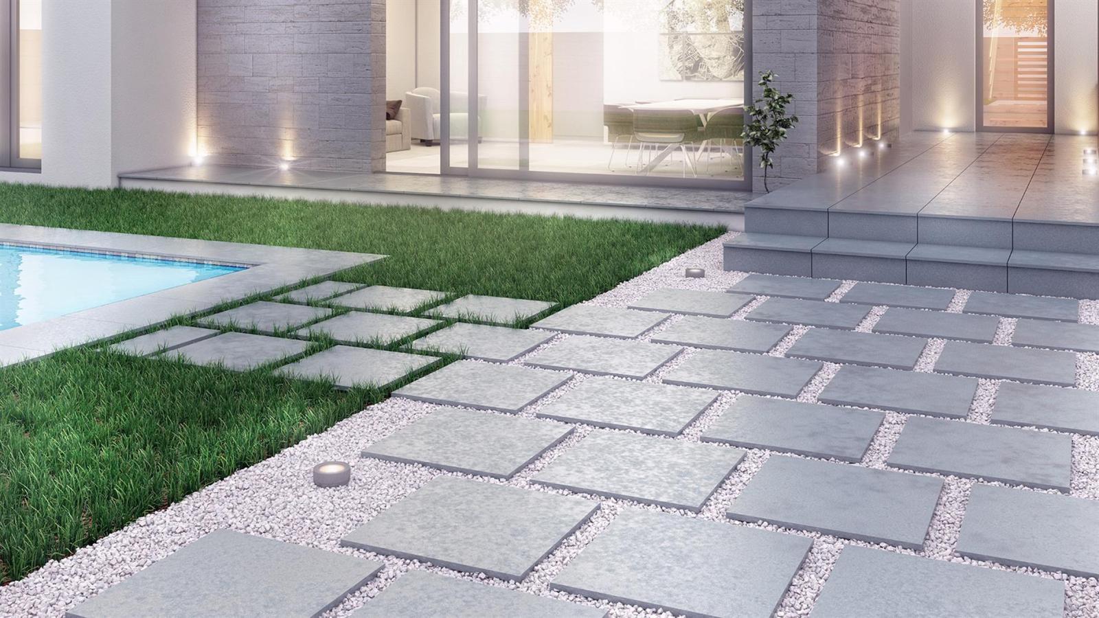 Duratiles 60x60 Belgian Blue Koyu Gri Full Lappato 20 mm uygulama örneği