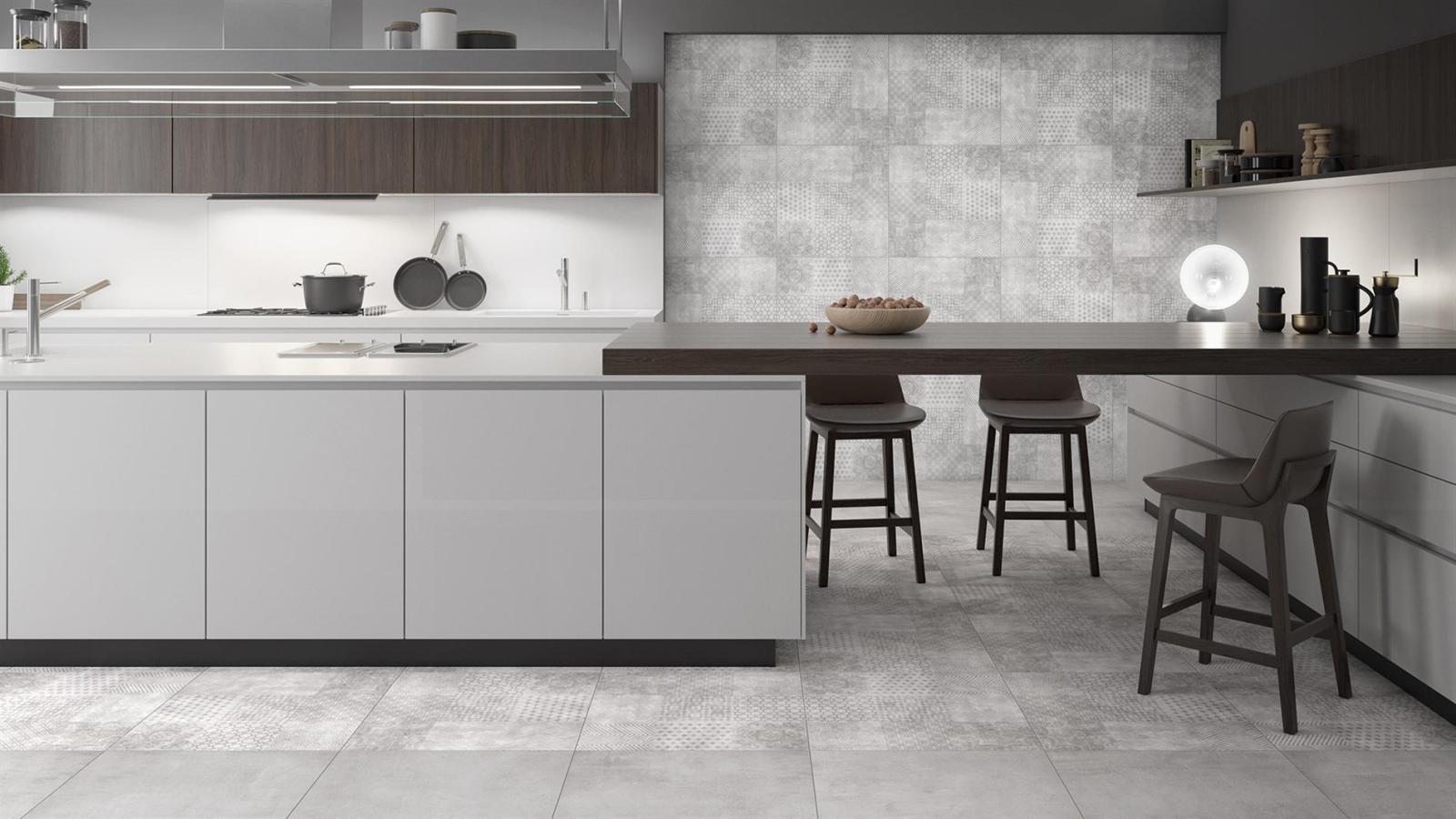 Duratiles 60x60 Maxxi Gri Dekor Mat uygulama örneği