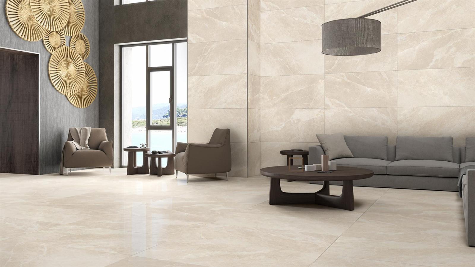 Duratiles 60x120 Capitolina Latte Full Lappato uygulama örneği