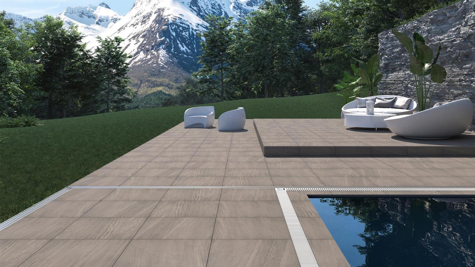 Duratiles 60x60 Calmente Grau Mat 20 mm uygulama örneği