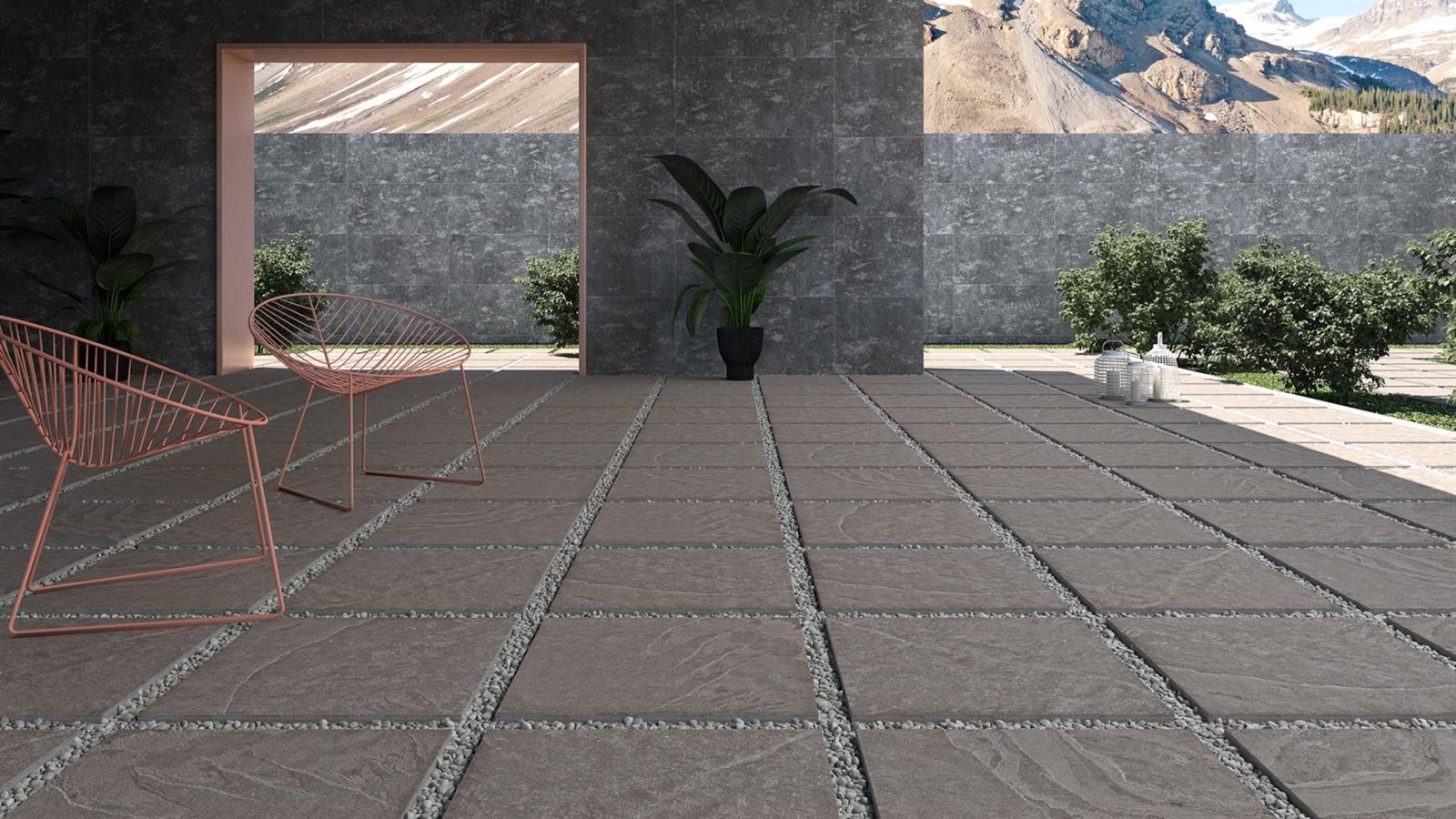 Duratiles 60x60 Deep Siyah Mat 20 mm uygulama örneği
