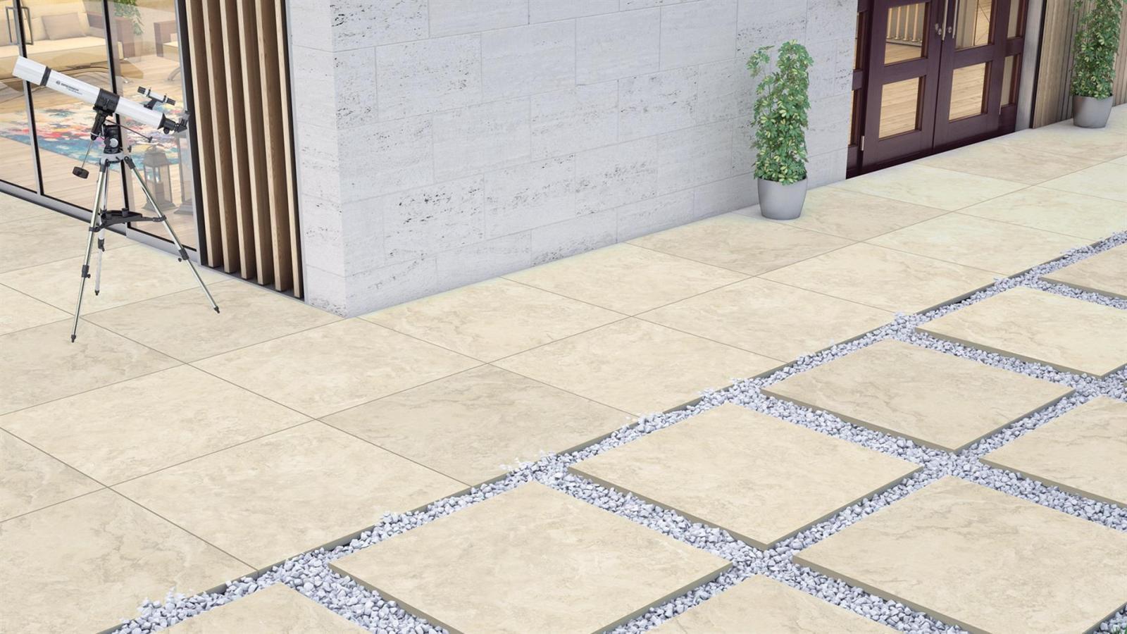Duratiles 60x60 Como Bej Mat 20 mm uygulama örneği