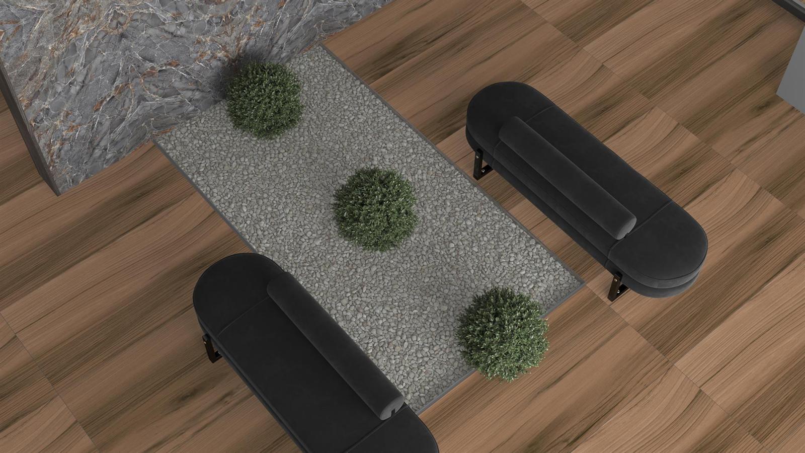 Duratiles 60x120 Jakaranda Kahve Mat uygulama örneği
