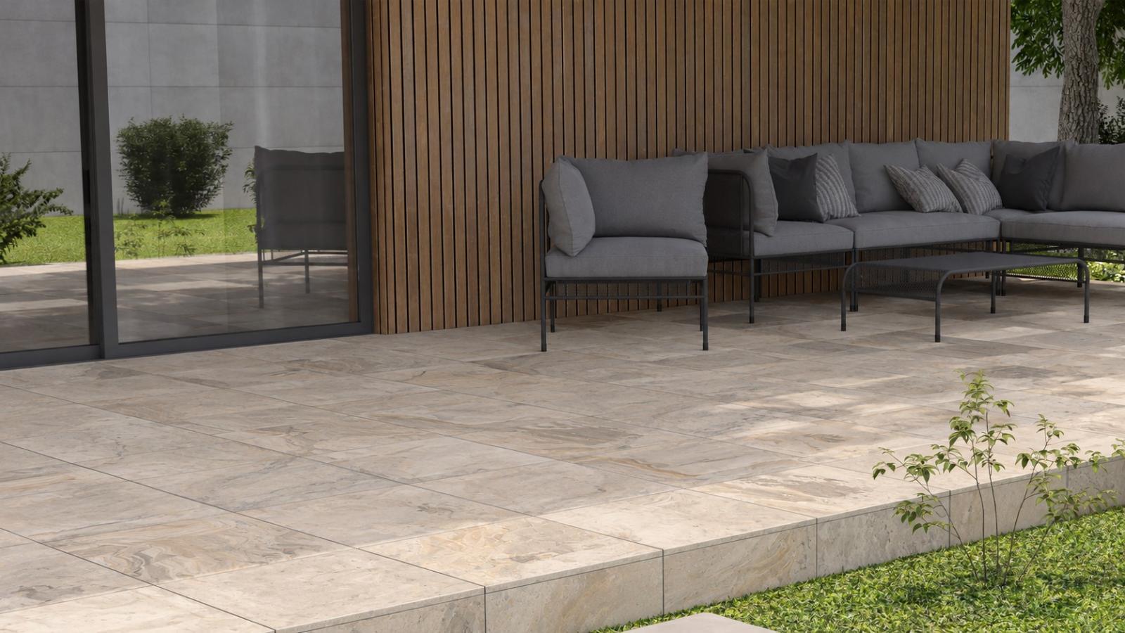 Duratiles 60x60 Pizarra Açık Mat uygulama örneği