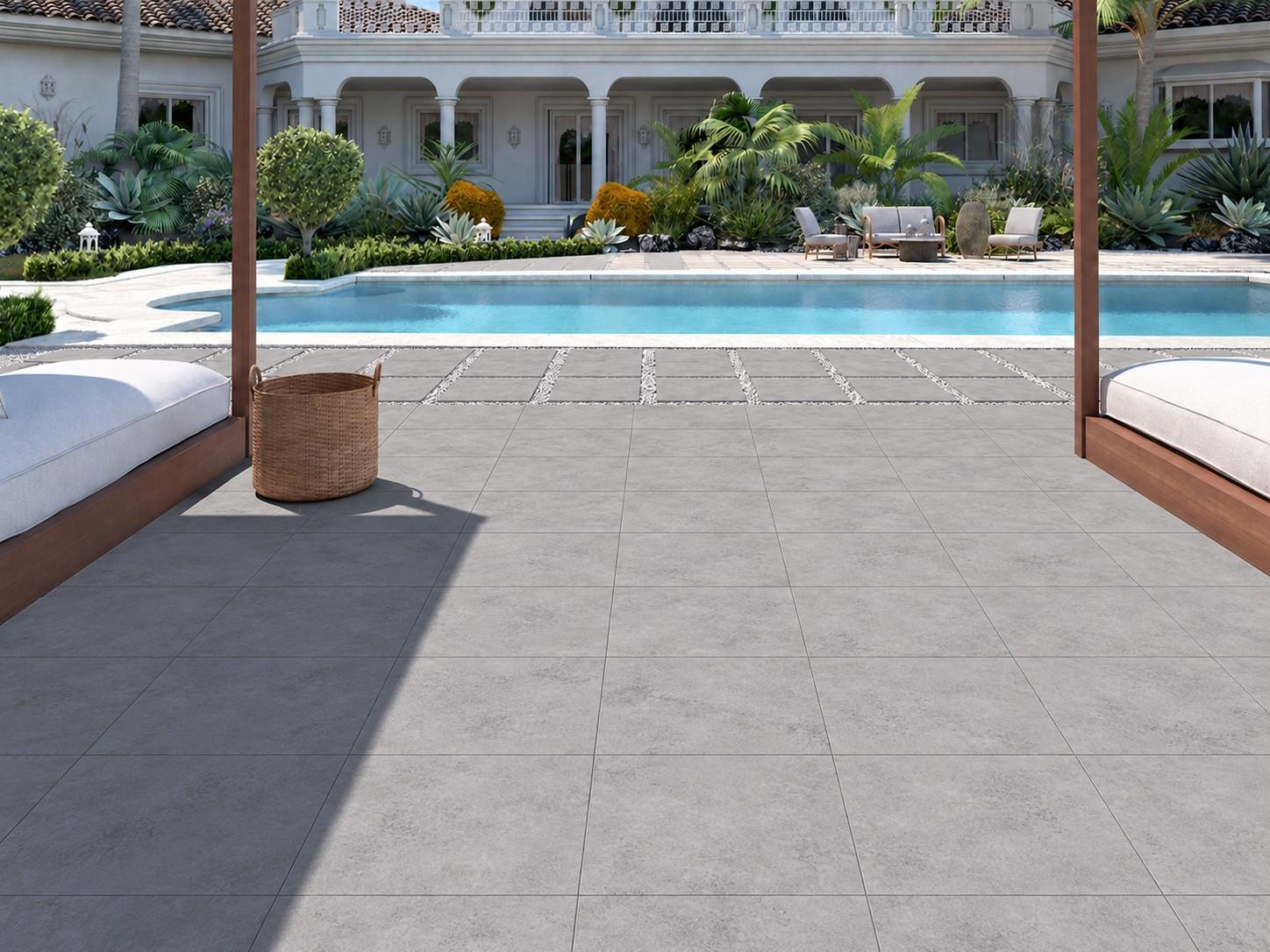 Duratiles 60x60 Amaro Gri Mat 20 mm uygulama örneği