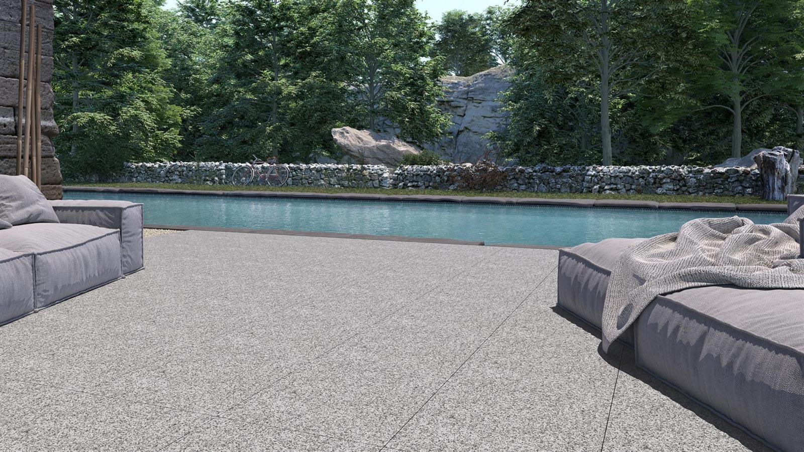 Duratiles 60x60 Granit Gri Mat 20 mm uygulama örneği
