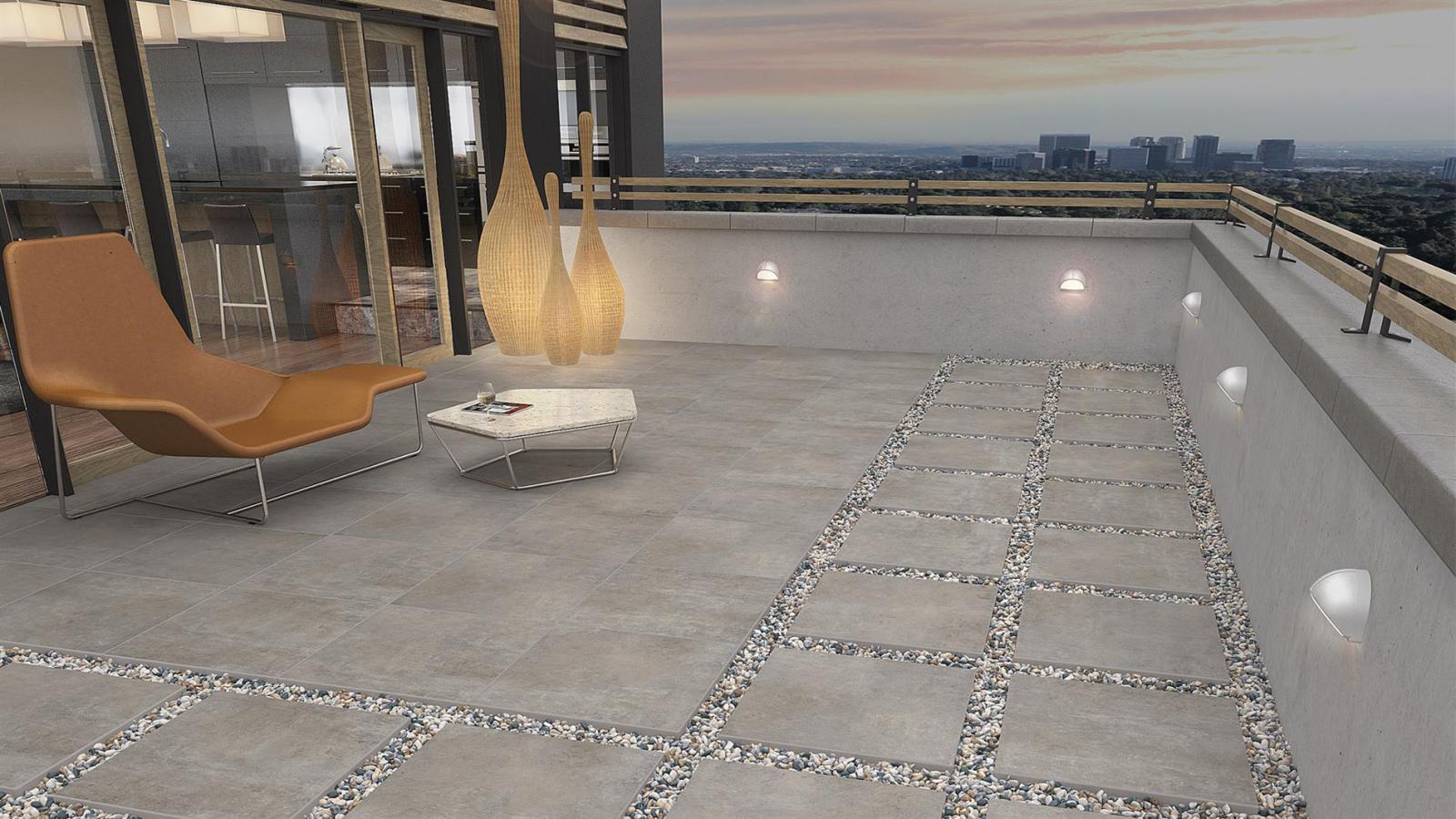 Duratiles 60x60 Ontario Koyu Gri Full Lappato 20 mm uygulama örneği