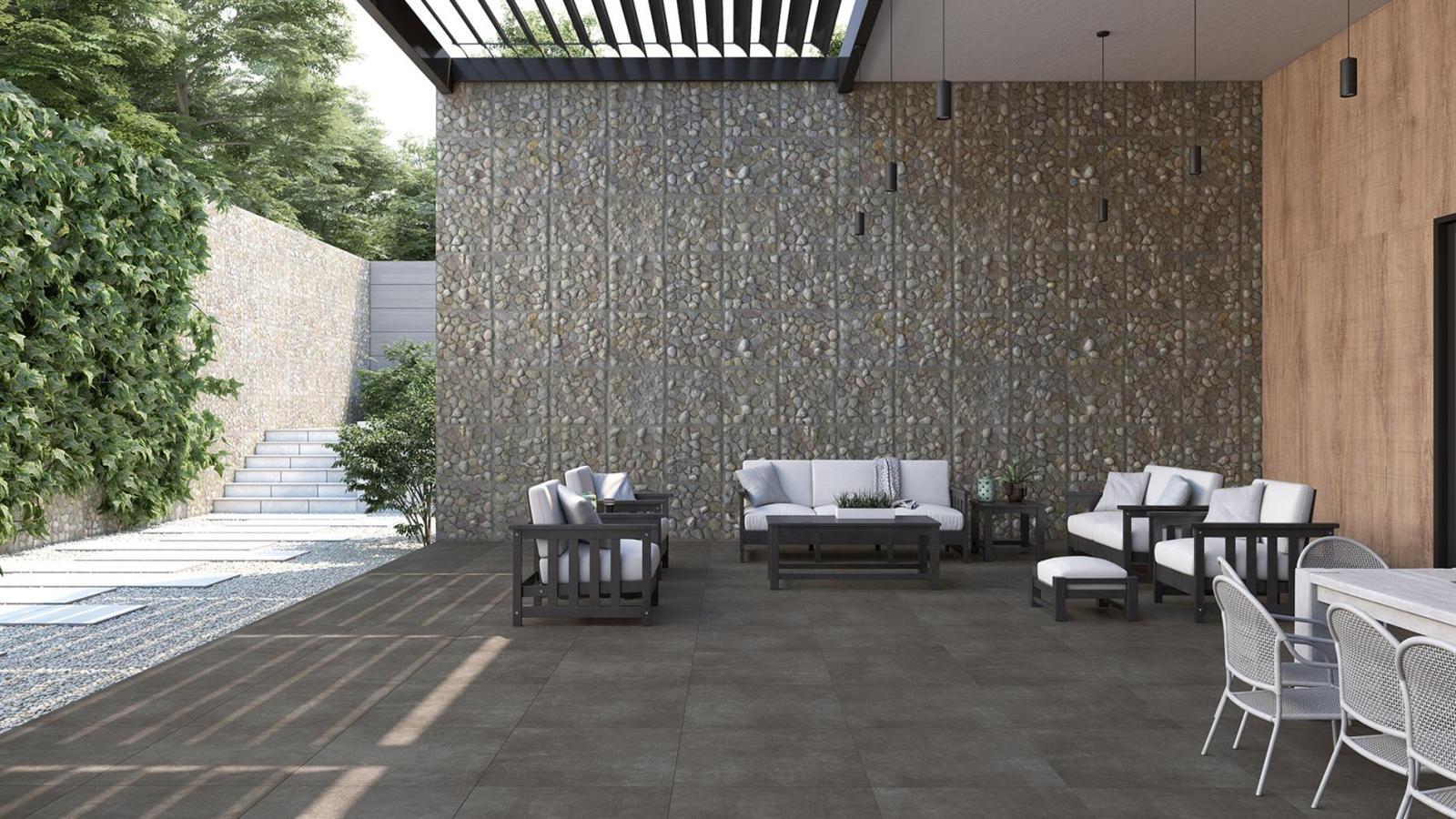 Duratiles 60x60 Noble Siyah Mat uygulama örneği