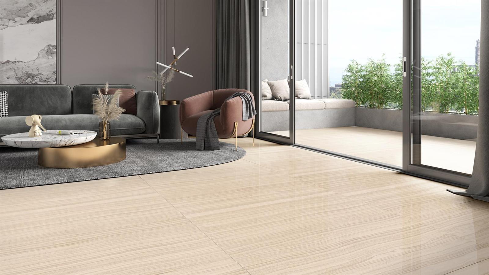 Duratiles 60x120 Linewood Krem Full Lappato uygulama örneği