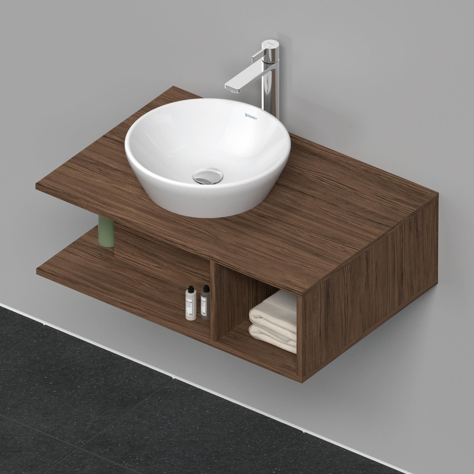 Duravit D-Neo Asma dolap ünitesi 800 mm Koyu Ceviz Dekor DE492802121 uygulama örneği