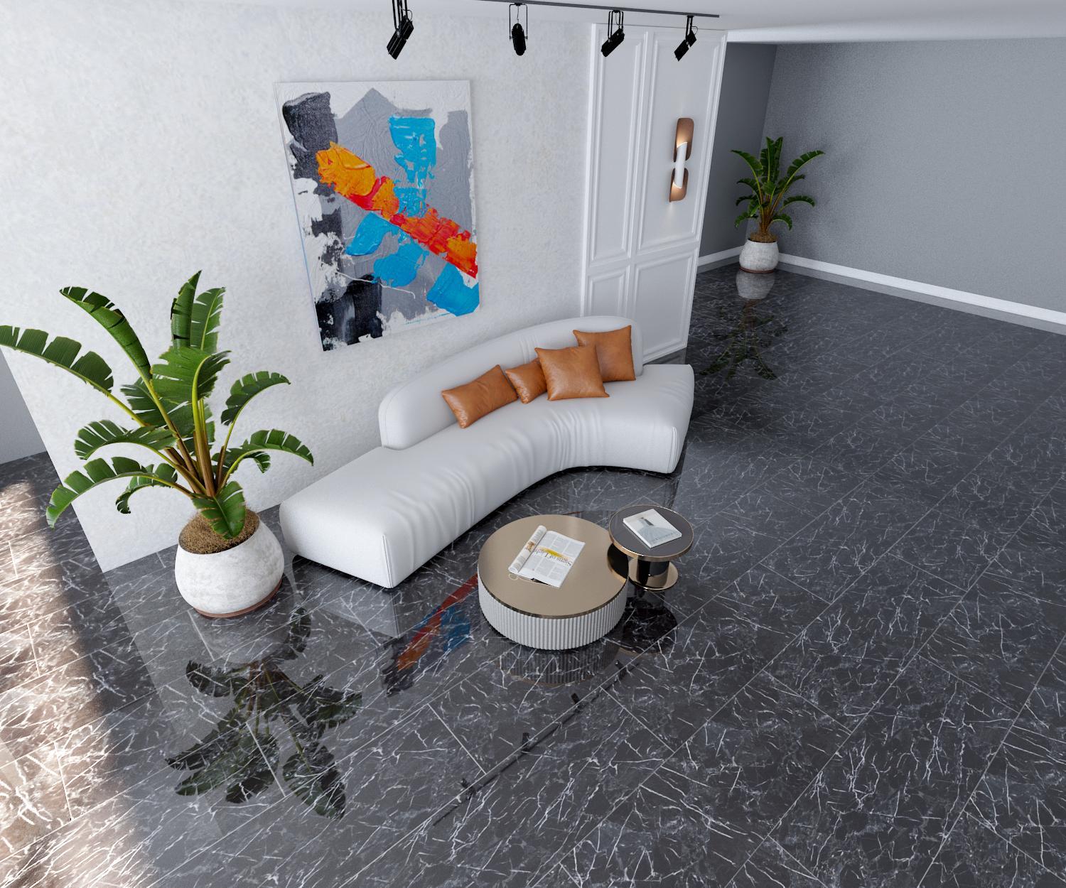 Uşak Seramik 60x120 Mermer Siyah uygulama örneği