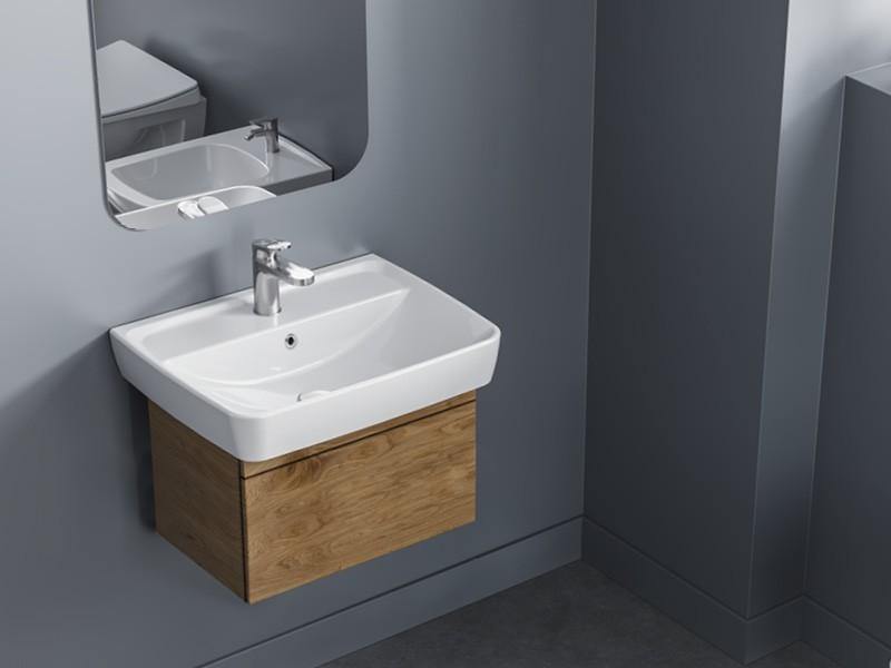 Turkuaz Duru Lavabo 60x40 cm Mat Beyaz uygulama örneği