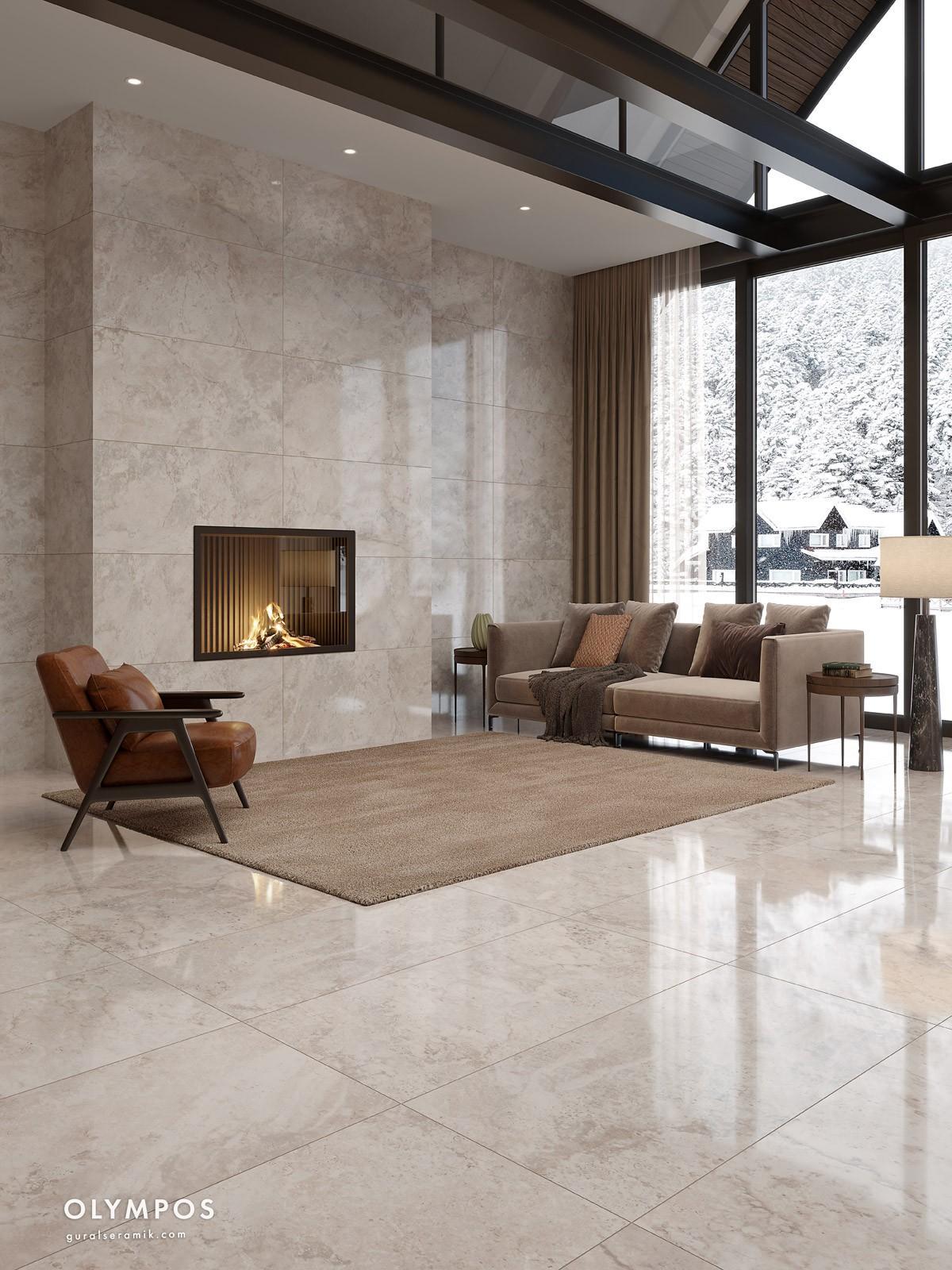 Güral Seramik 60x120 Olympos Full Lappato uygulama örneği