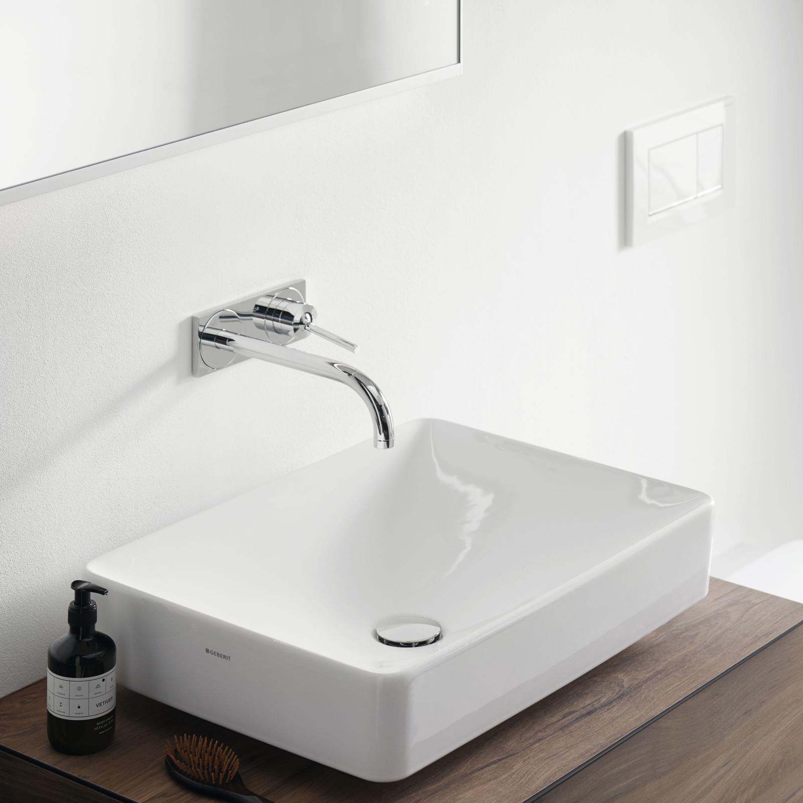 Geberit VariForm dikdörtgen çanak lavabo 55x40x15,8 cm Beyaz uygulama örneği